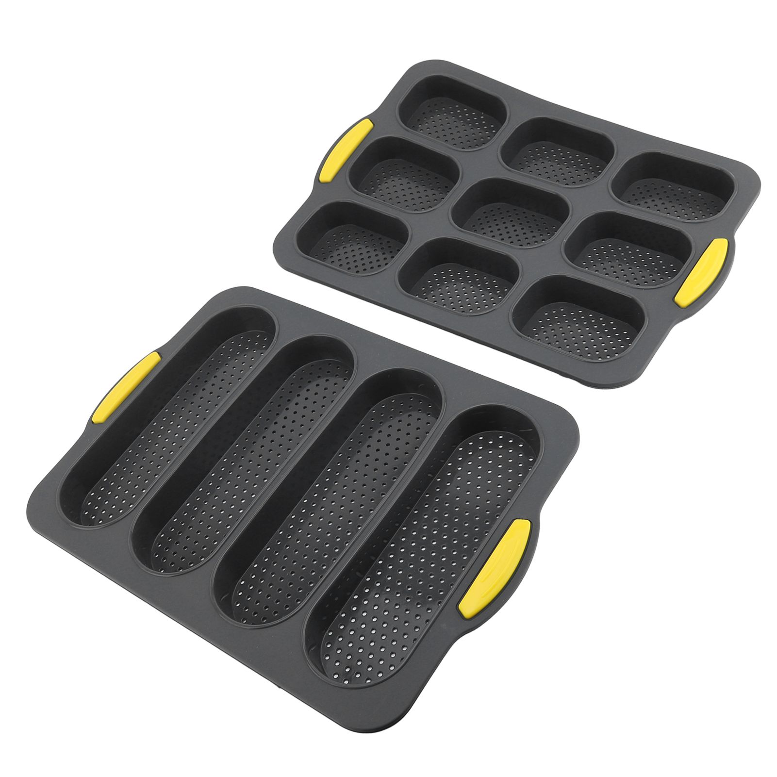 Mini Loaf Pan Perforated Anti Stick Easy to Release Silicone French Bread