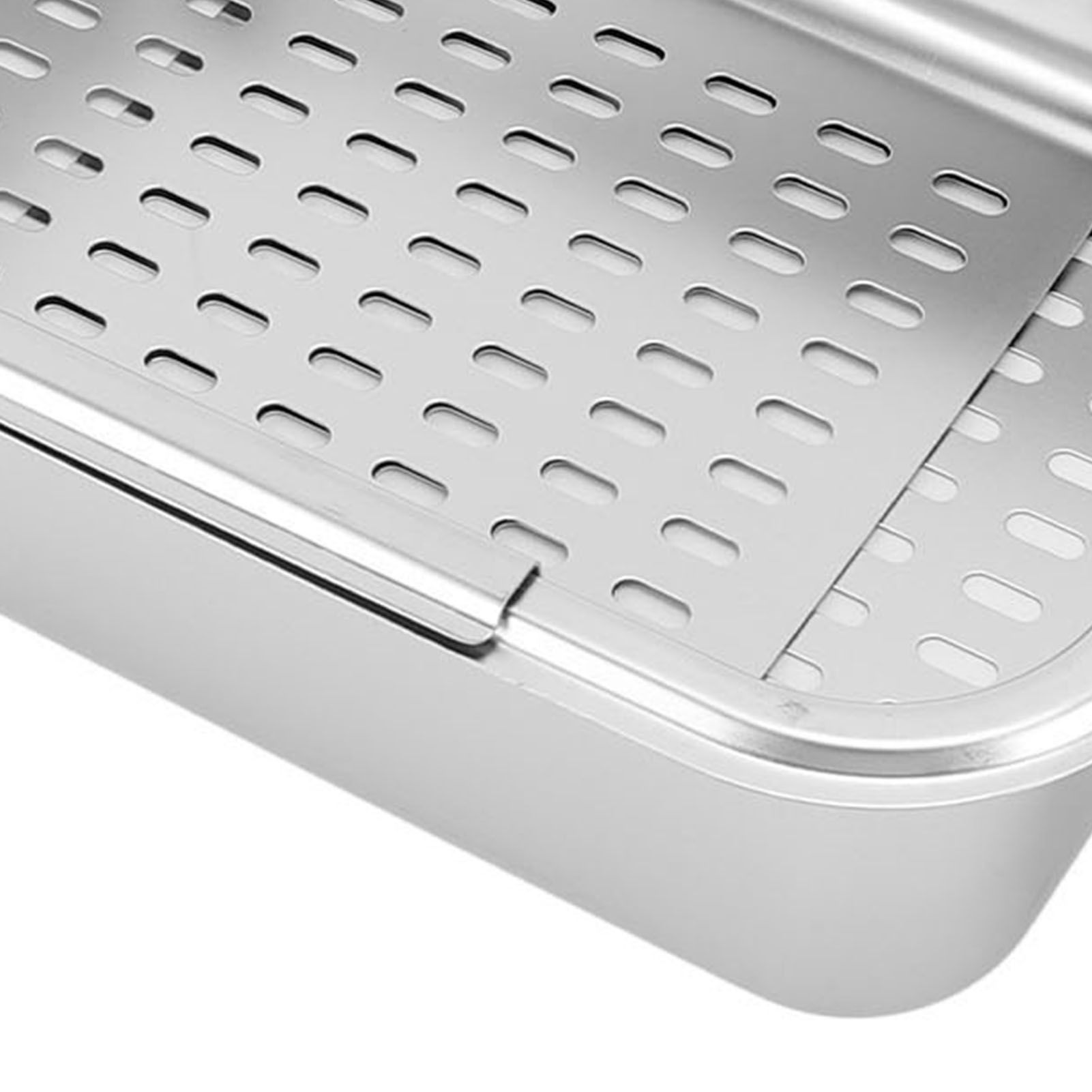 Expandable Dish Drying Rack Stainless Steel Over Sink Dish Drainer Rack Basket view 5