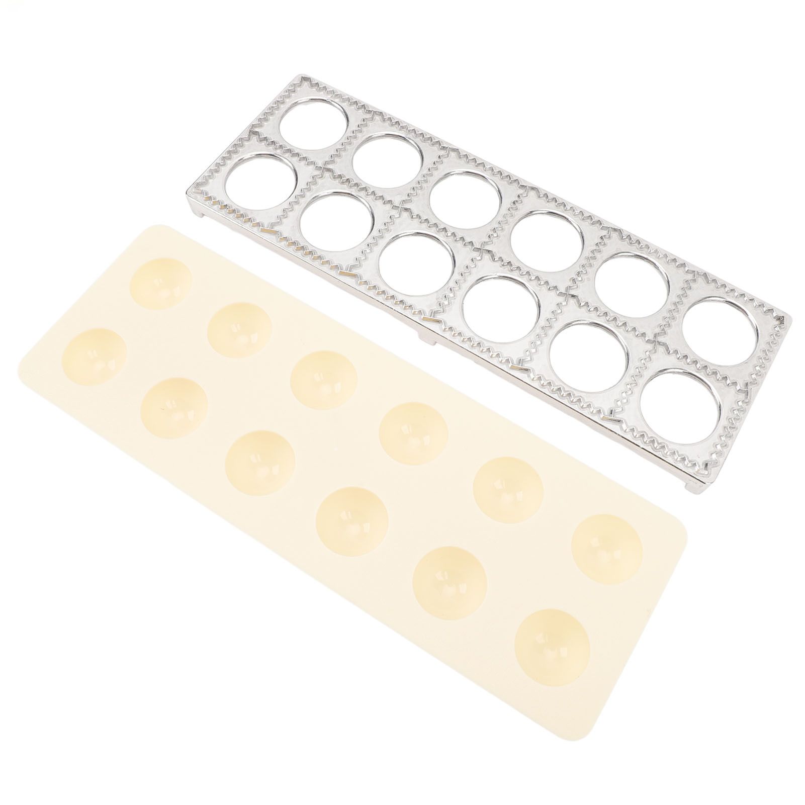 Ravioli Press Maker Aluminum Alloy Plastic Dumpling Making Tool with Wood view 6