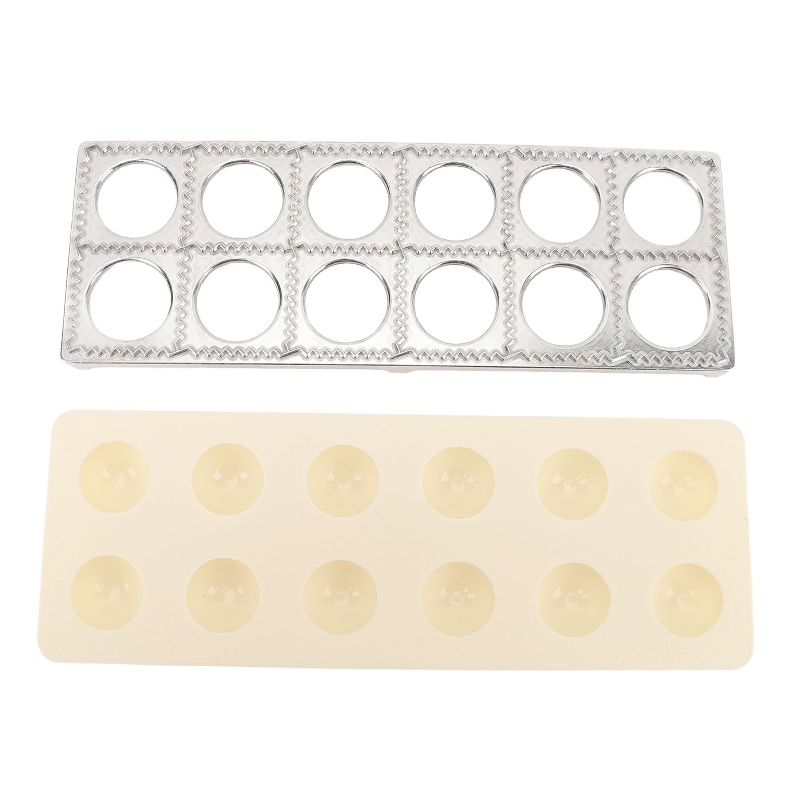 Ravioli Press Maker Aluminum Alloy Plastic Dumpling Making Tool with Wood view 8