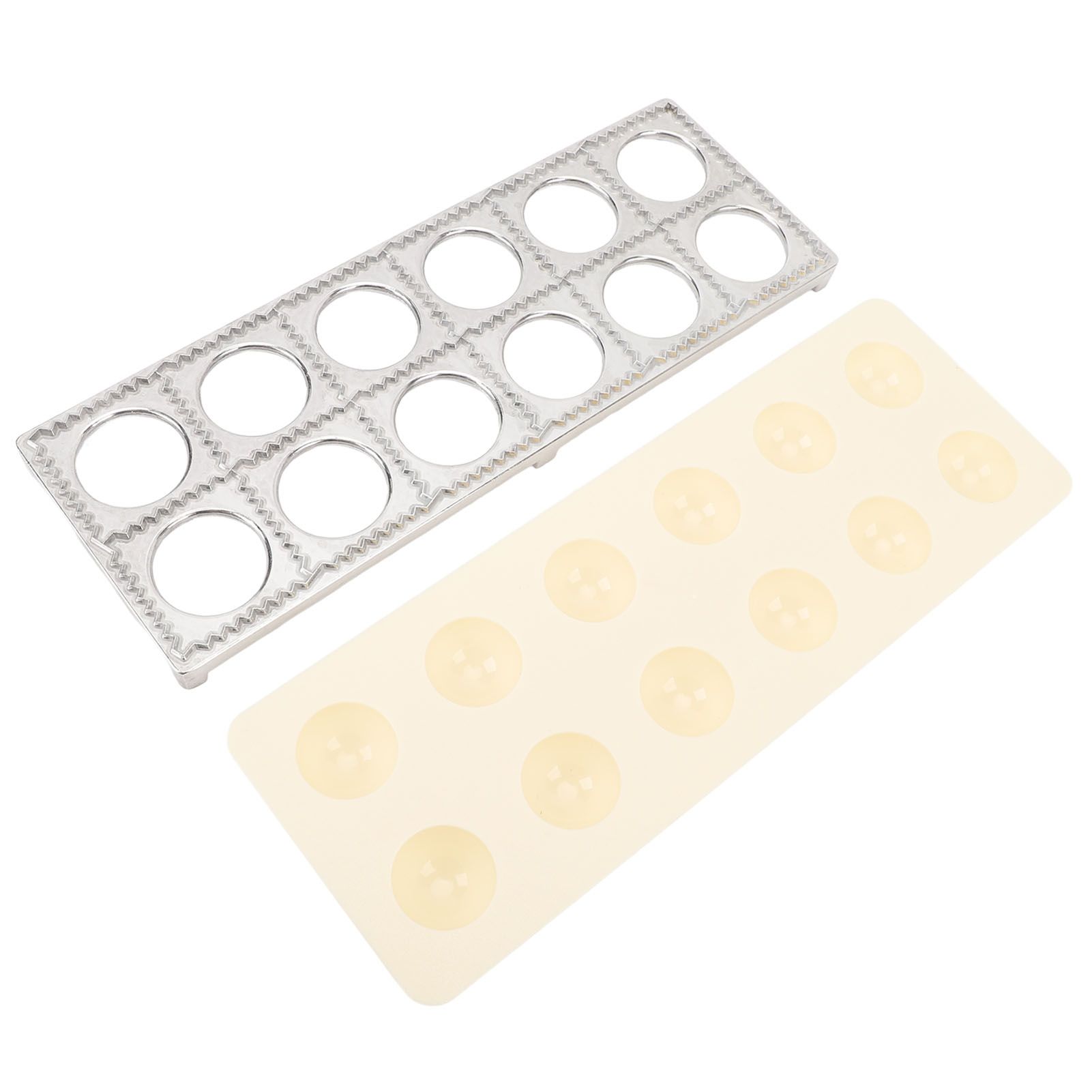 Ravioli Press Maker Aluminum Alloy Plastic Dumpling Making Tool with Wood view 9