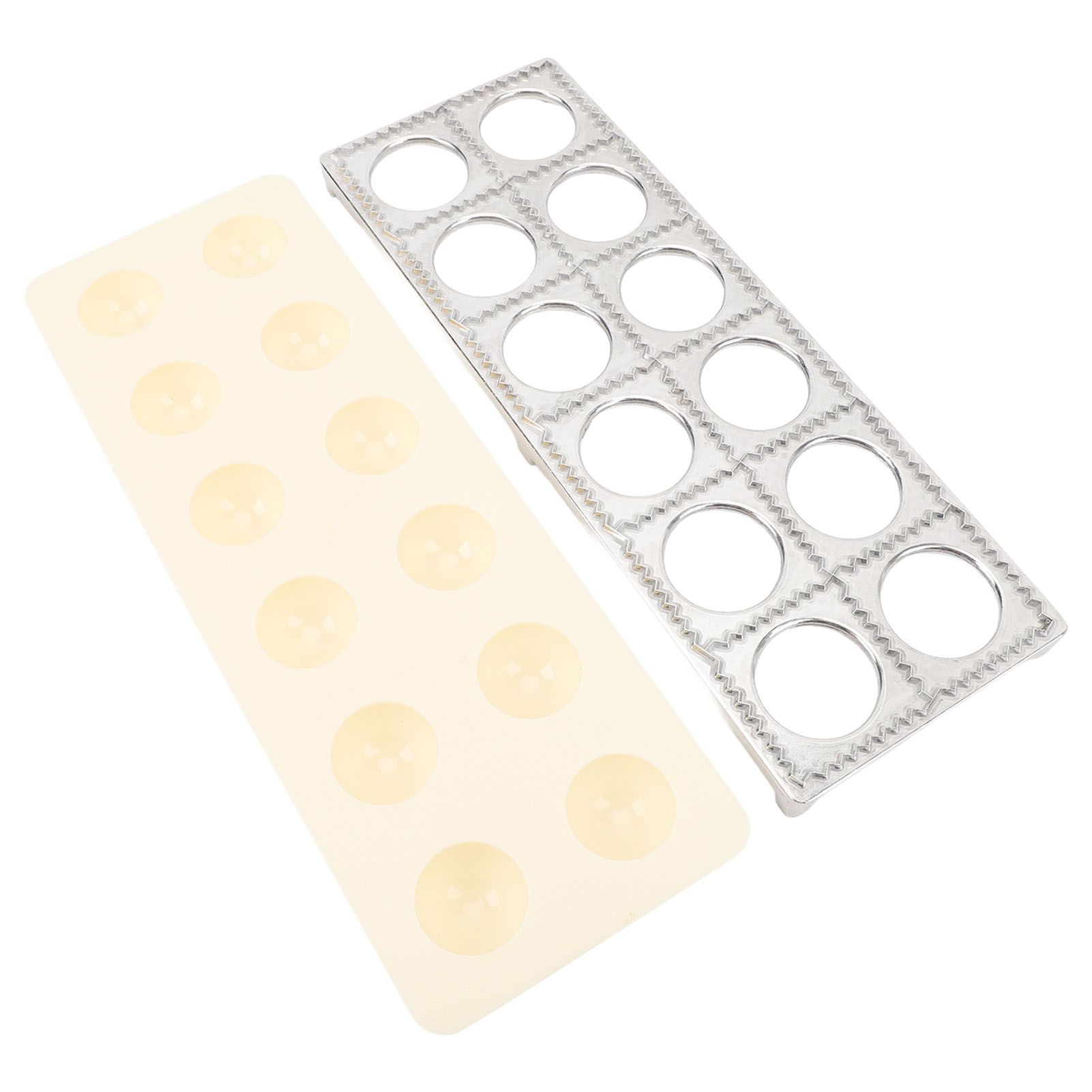 Ravioli Press Maker Aluminum Alloy Plastic Dumpling Making Tool with Wood view 10