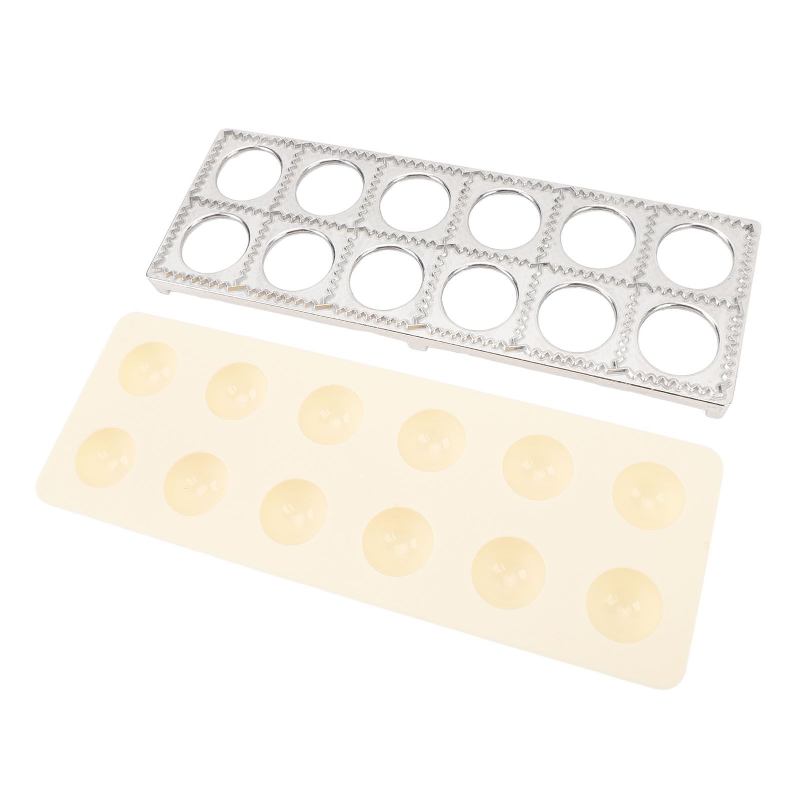 Ravioli Press Maker Aluminum Alloy Plastic Dumpling Making Tool with Wood view 11