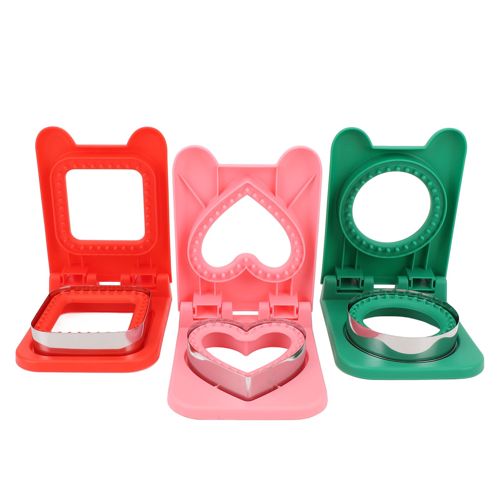 3pcs Sandwich Cutter and Sealer Sandwiches Maker for Lunch Boxes Bento Boxes view 3