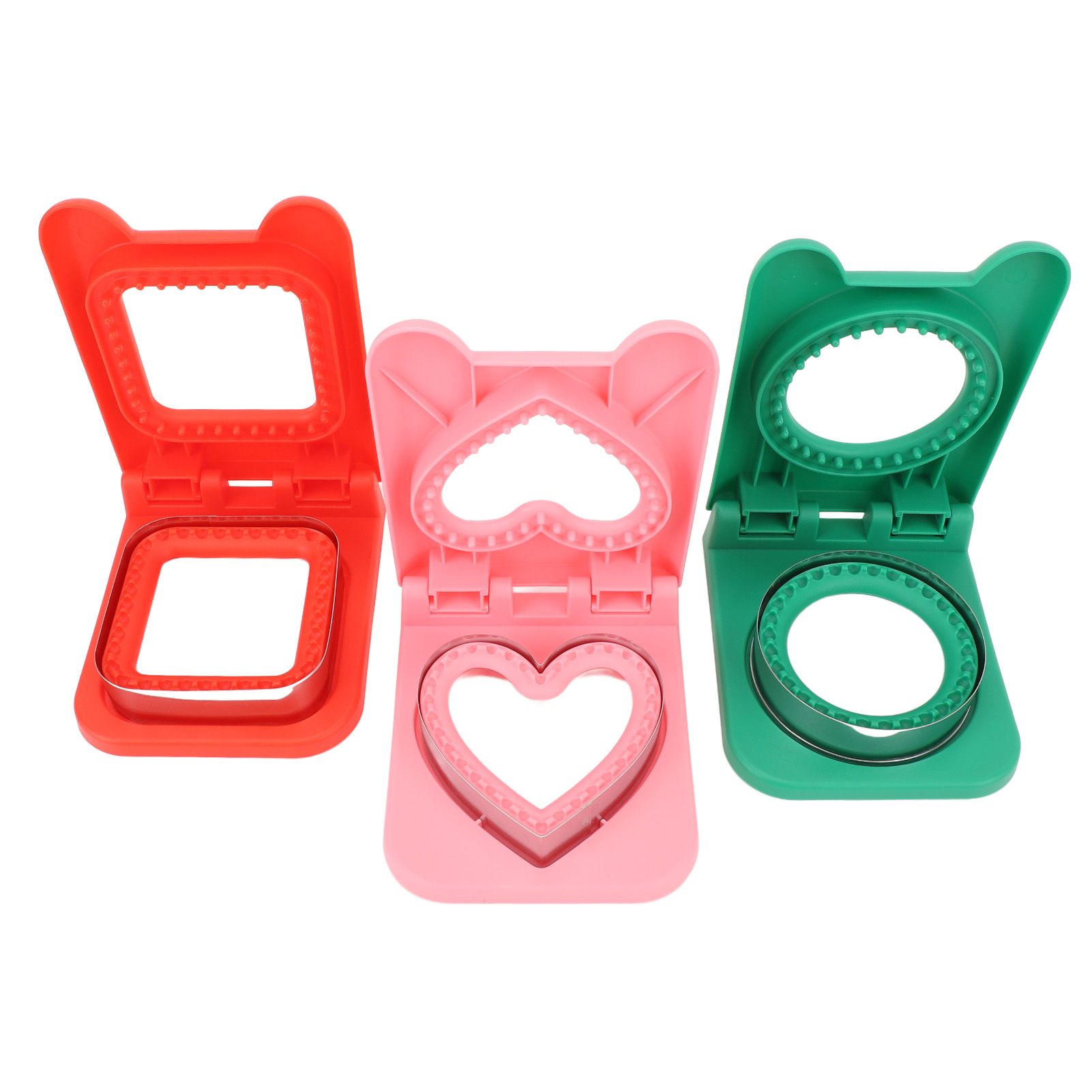 3pcs Sandwich Cutter and Sealer Sandwiches Maker for Lunch Boxes Bento Boxes view 4