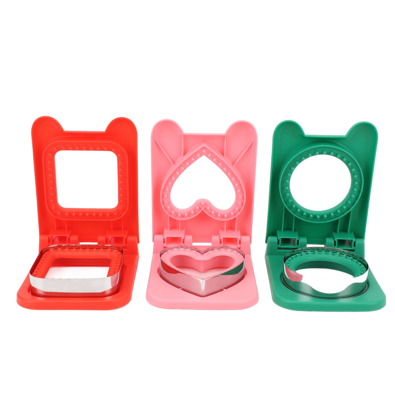 3pcs Sandwich Cutter and Sealer Sandwiches Maker for Lunch Boxes Bento Boxes view 9