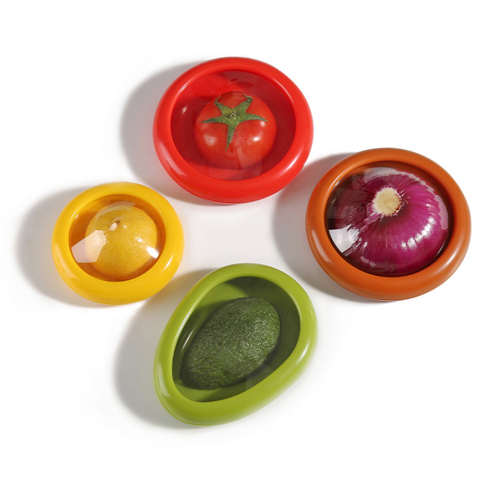 4PCS Transparent Fruit and Vegetable Preservation Box Tight Sealing Onion view 3