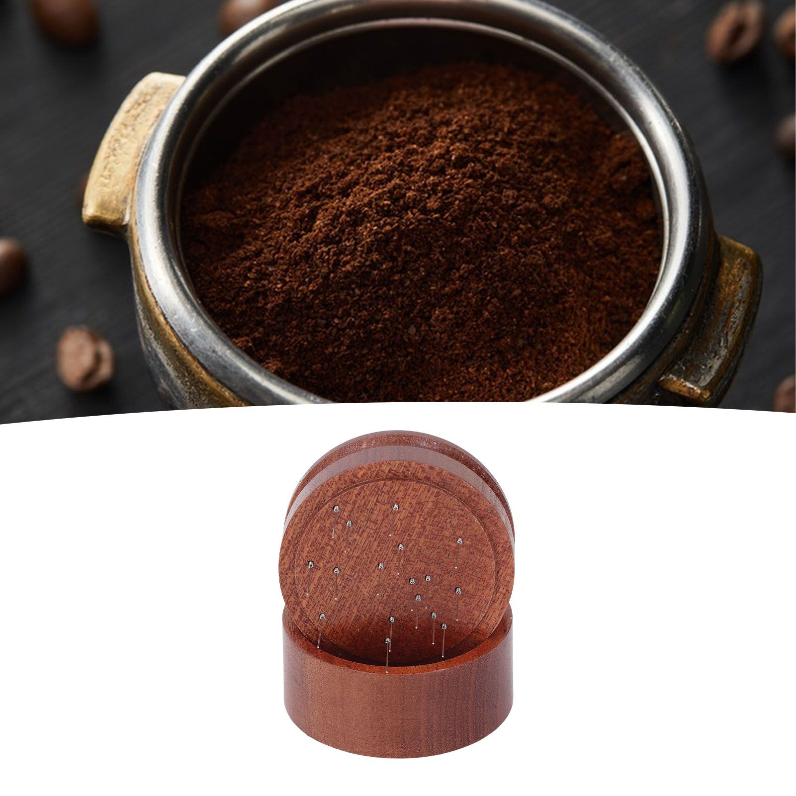 Coffee Needle Distributor Shabili Wood Time Labor Saving Wooden Grind Tamper view 11