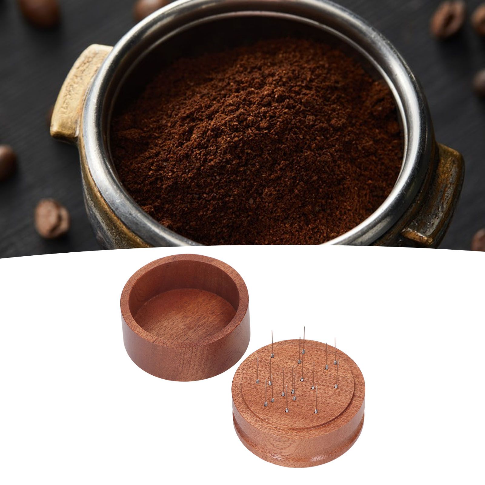 Coffee Needle Distributor Shabili Wood Time Labor Saving Wooden Grind Tamper view 11