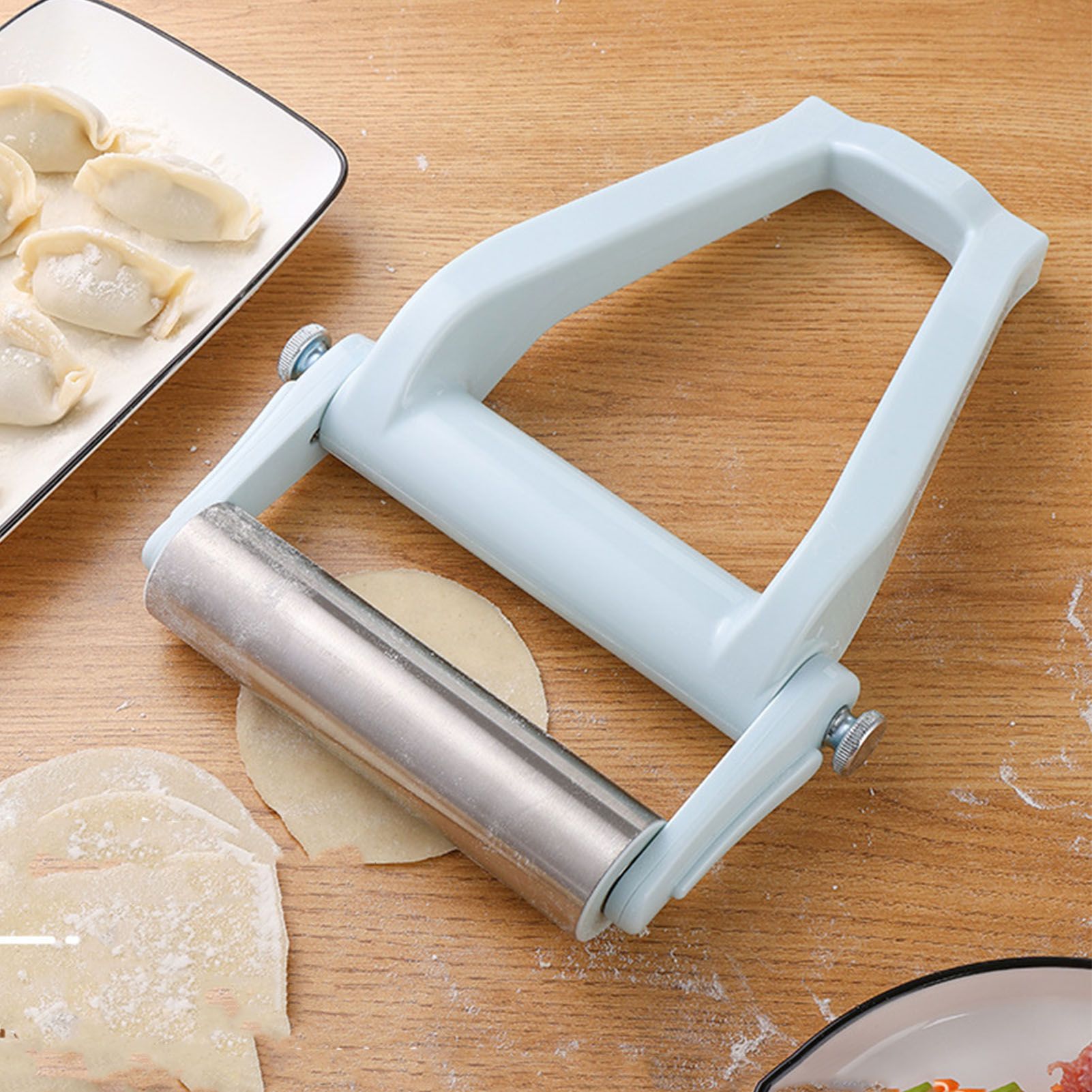 Rolling Pin Stainless Steel Easy to Use Sturdy Anti Stick Dough Roller Anti view 9