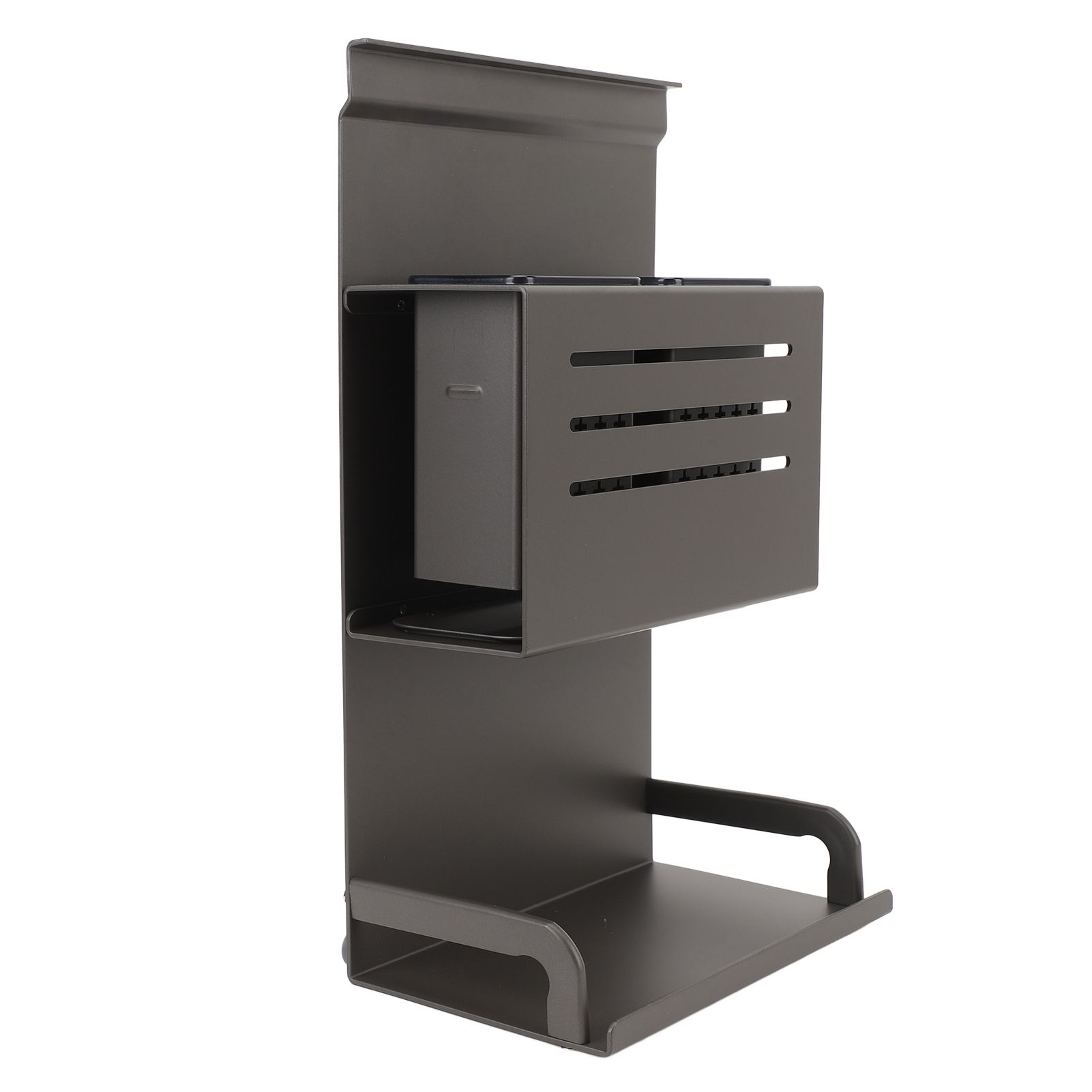Wall Mount Utensil Rack Grey Aluminum Alloy Easy to Clean Multi Use Wall view 8
