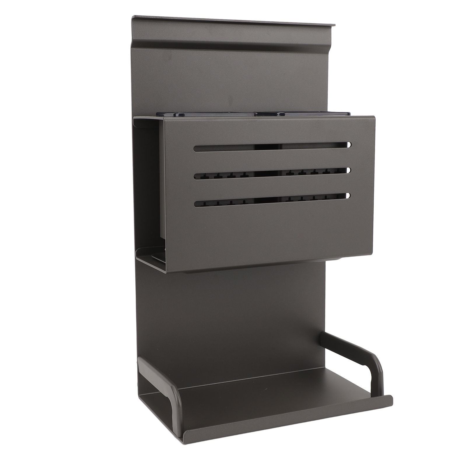 Wall Mount Utensil Rack Grey Aluminum Alloy Easy to Clean Multi Use Wall view 11