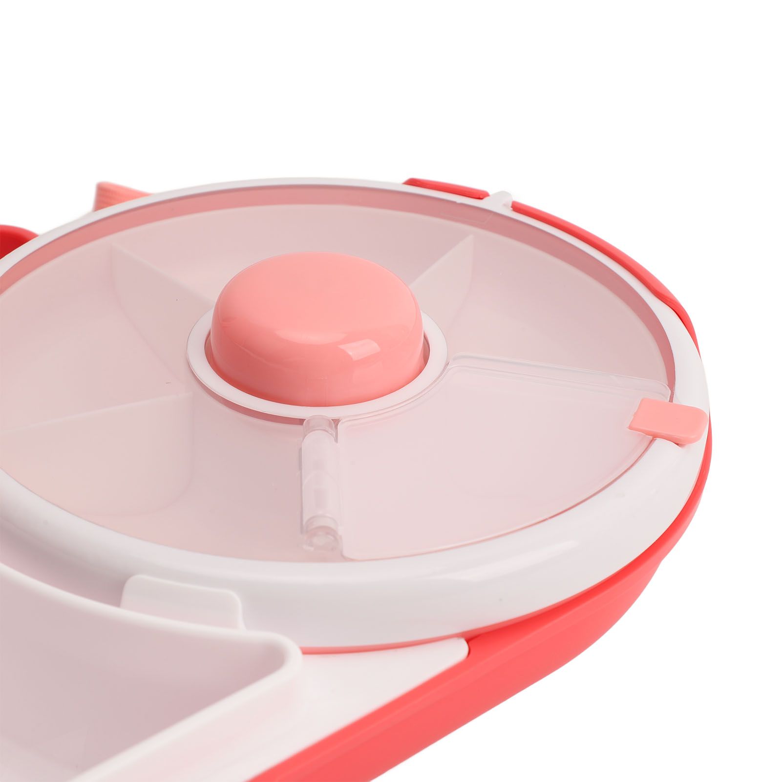 Snack Rotating Container with Lid Sealed Plastic Rotating Snack Storage Box view 2