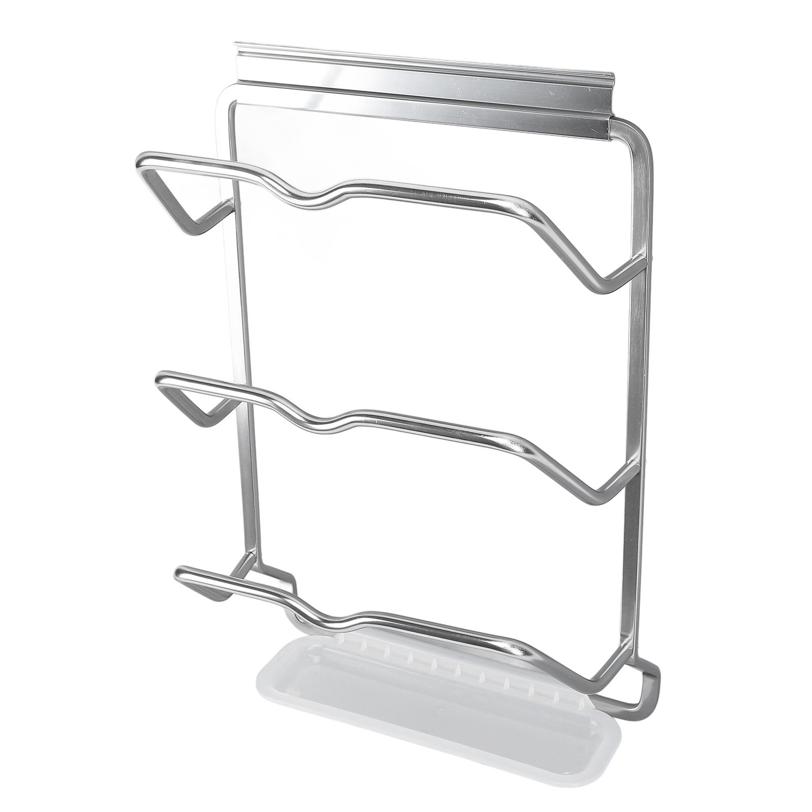 Housewares Hanging Pan Lid Rack 3 Tier Aluminum Alloy Cabinet Pot Lid Holders — image 1