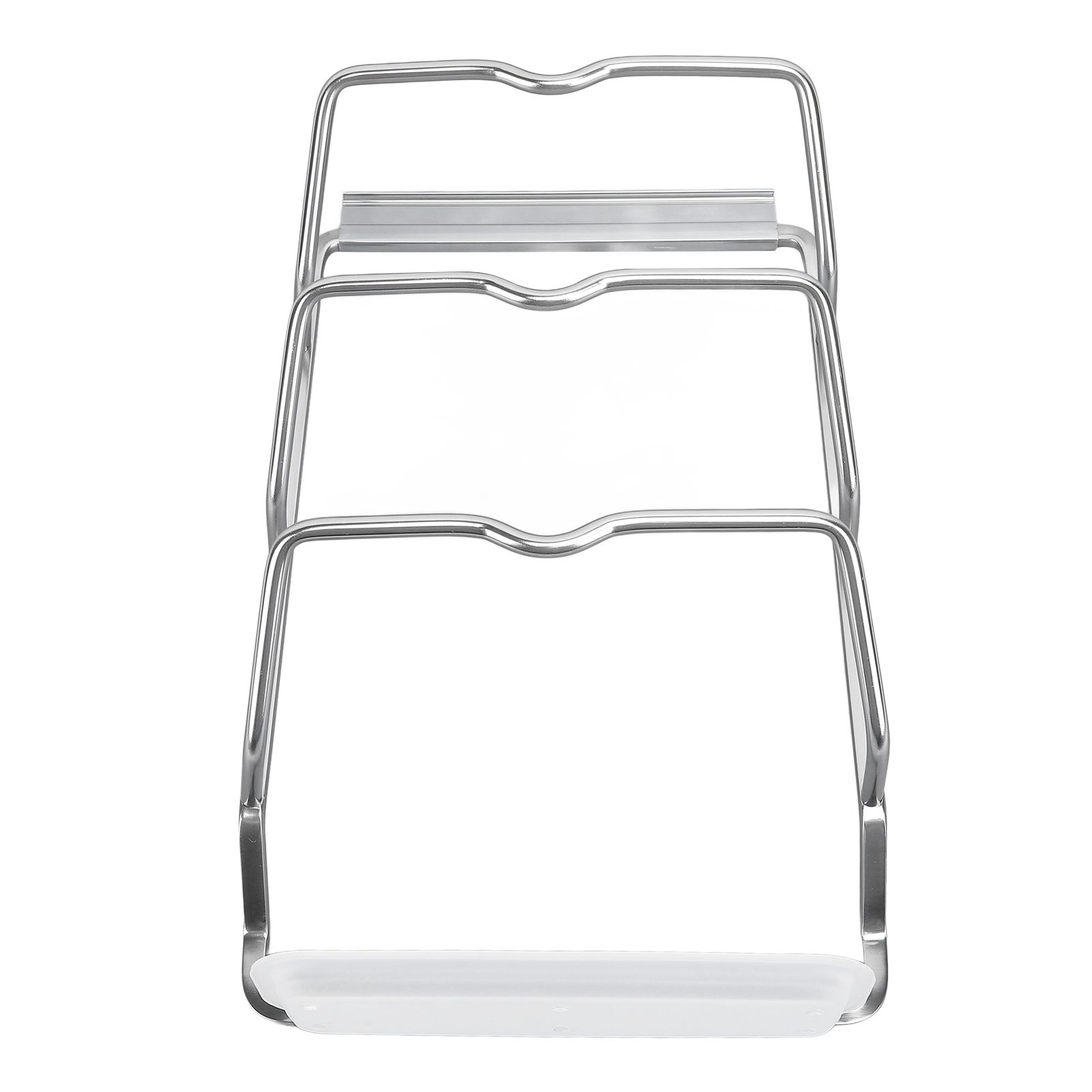 Housewares Hanging Pan Lid Rack 3 Tier Aluminum Alloy Cabinet Pot Lid Holders view 8