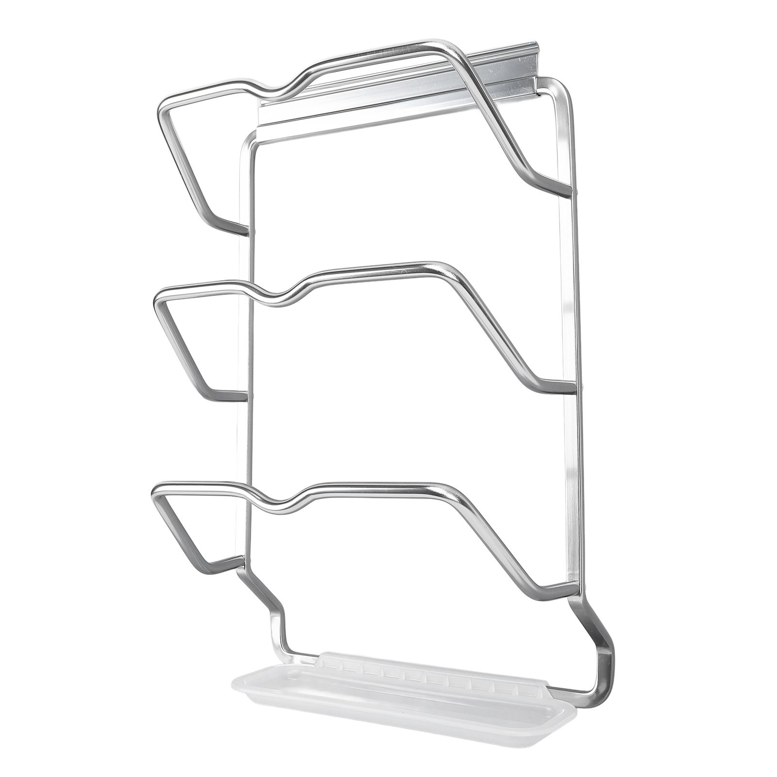 Housewares Hanging Pan Lid Rack 3 Tier Aluminum Alloy Cabinet Pot Lid Holders view 12
