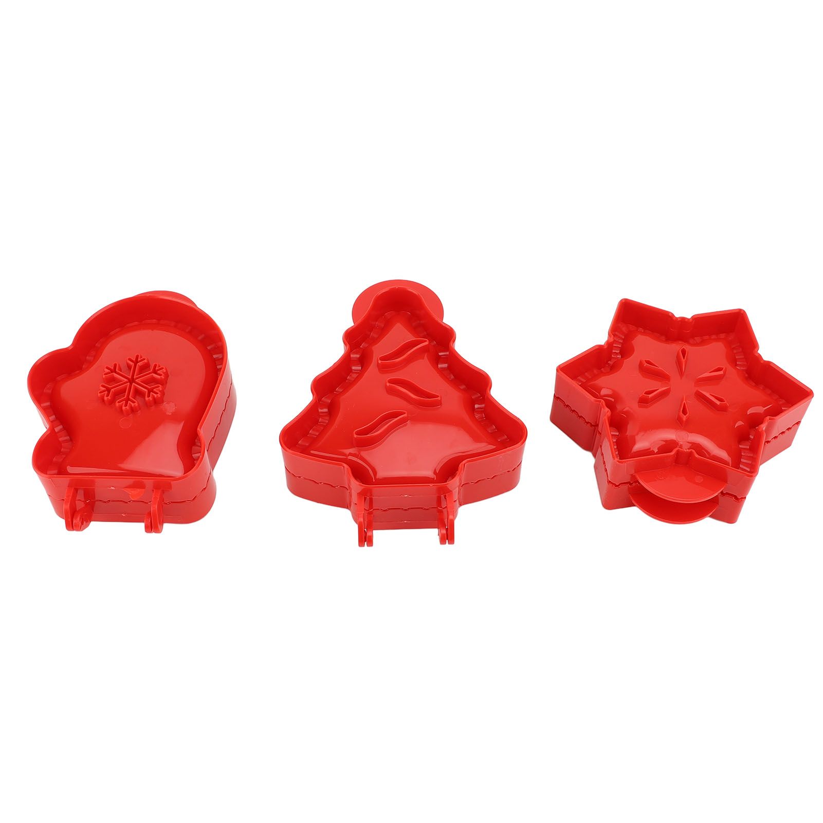 3pcs Pocket Pie Snowflake Mitt Xmas Tree Shape Press Dough Presser Pocket Pie view 3