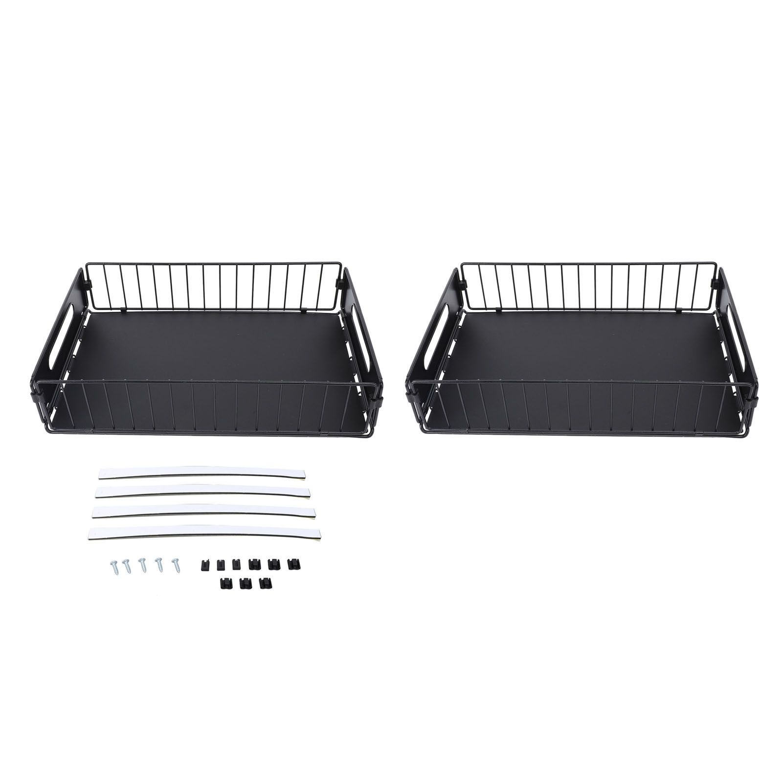 2PCS Pull Out Cabinet Organizer Metal Flexible Multifunctional Pull Out Spice view 3