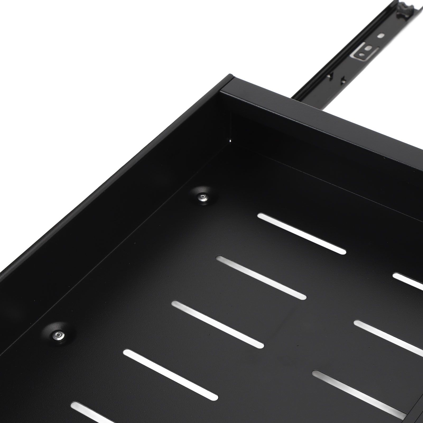 Expandable Pull Out Cabinet Organizer Adhesive Kitchen Carbon Steel Metal view 5
