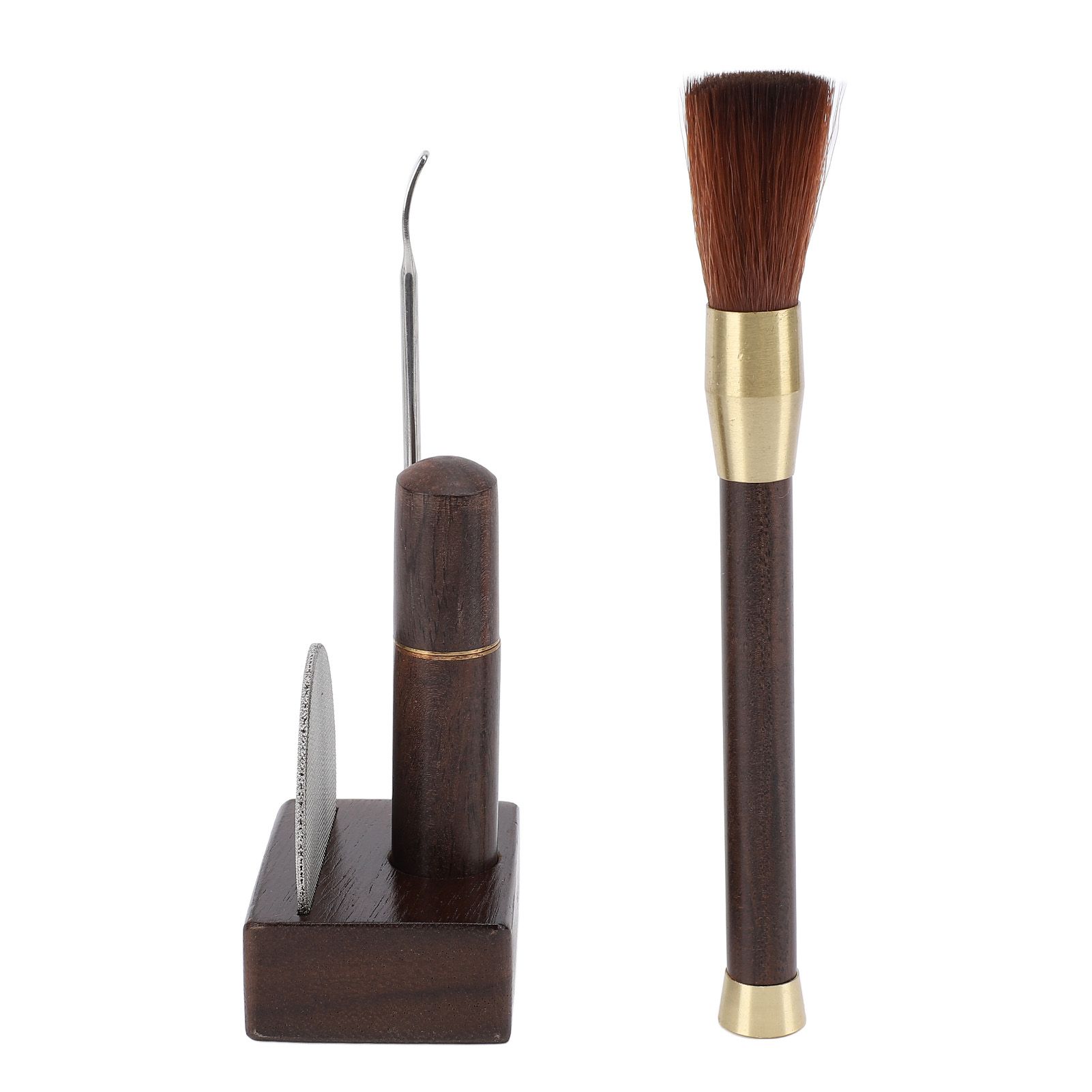Coffee Powder Distributor Kit Stainless Steel Needle Wood Handle Brush Coffee view 10