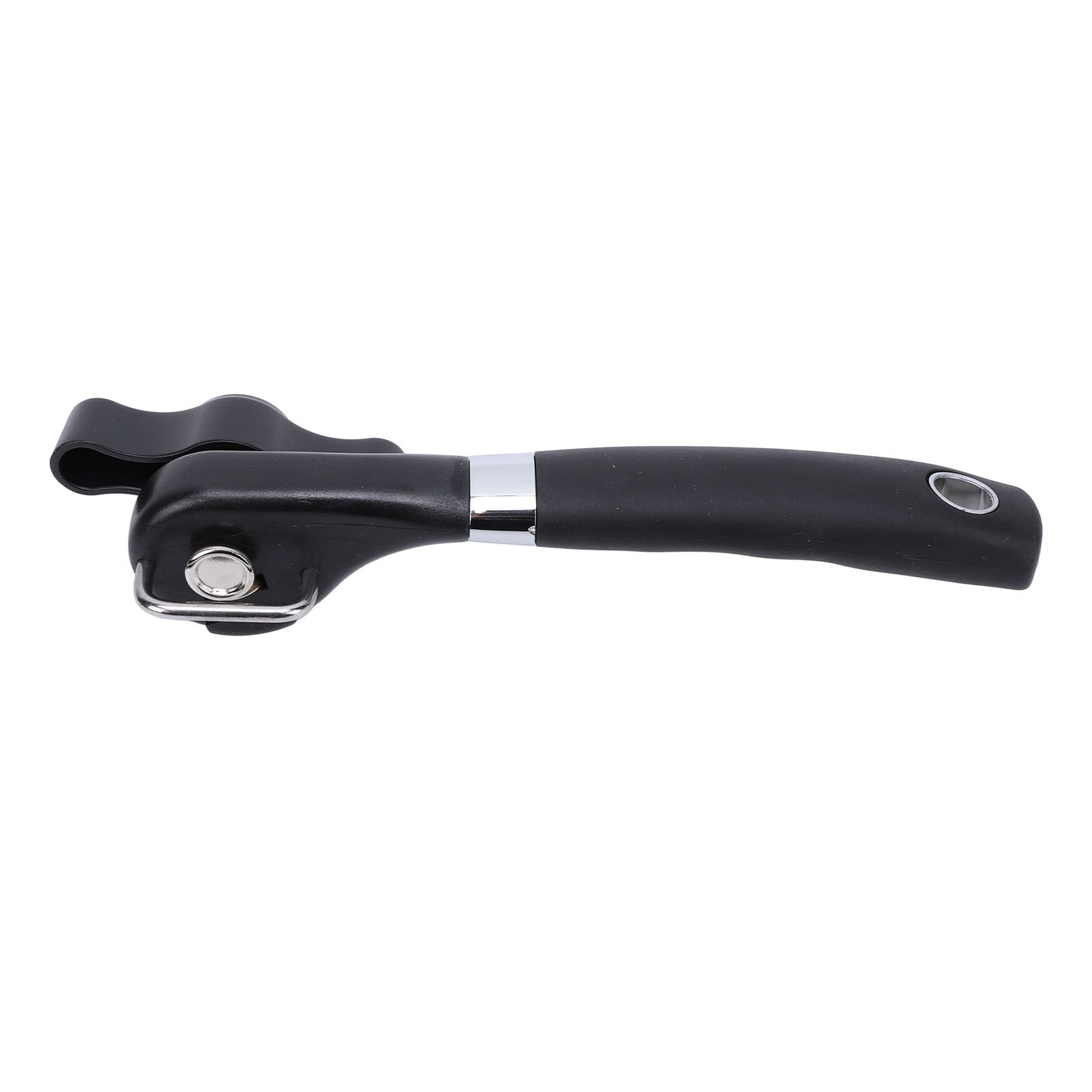 Manual Can Opener Ergonomic Non Slip Handle Slick Edges Stainless Steel Hand view 8