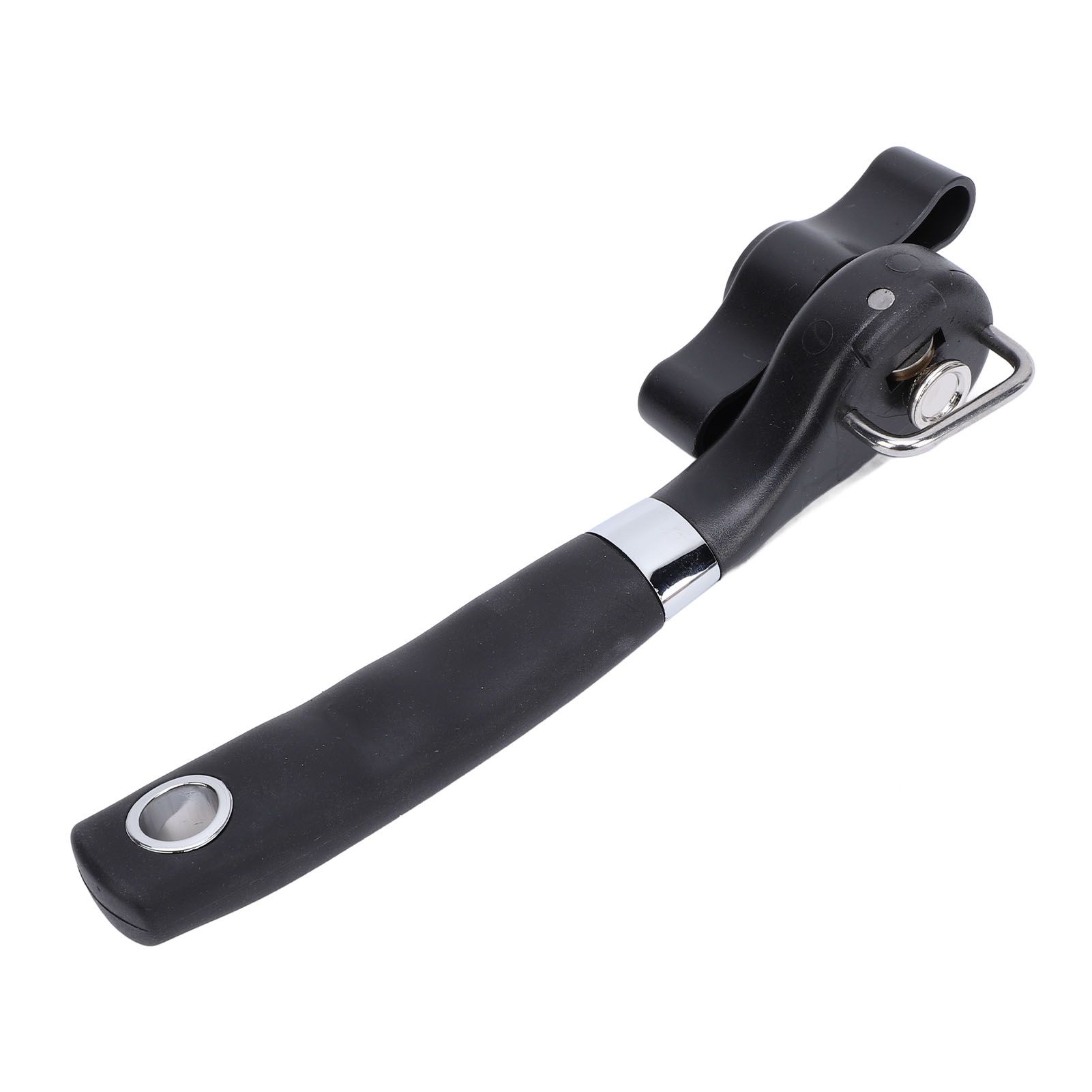 Manual Can Opener Ergonomic Non Slip Handle Slick Edges Stainless Steel Hand view 10
