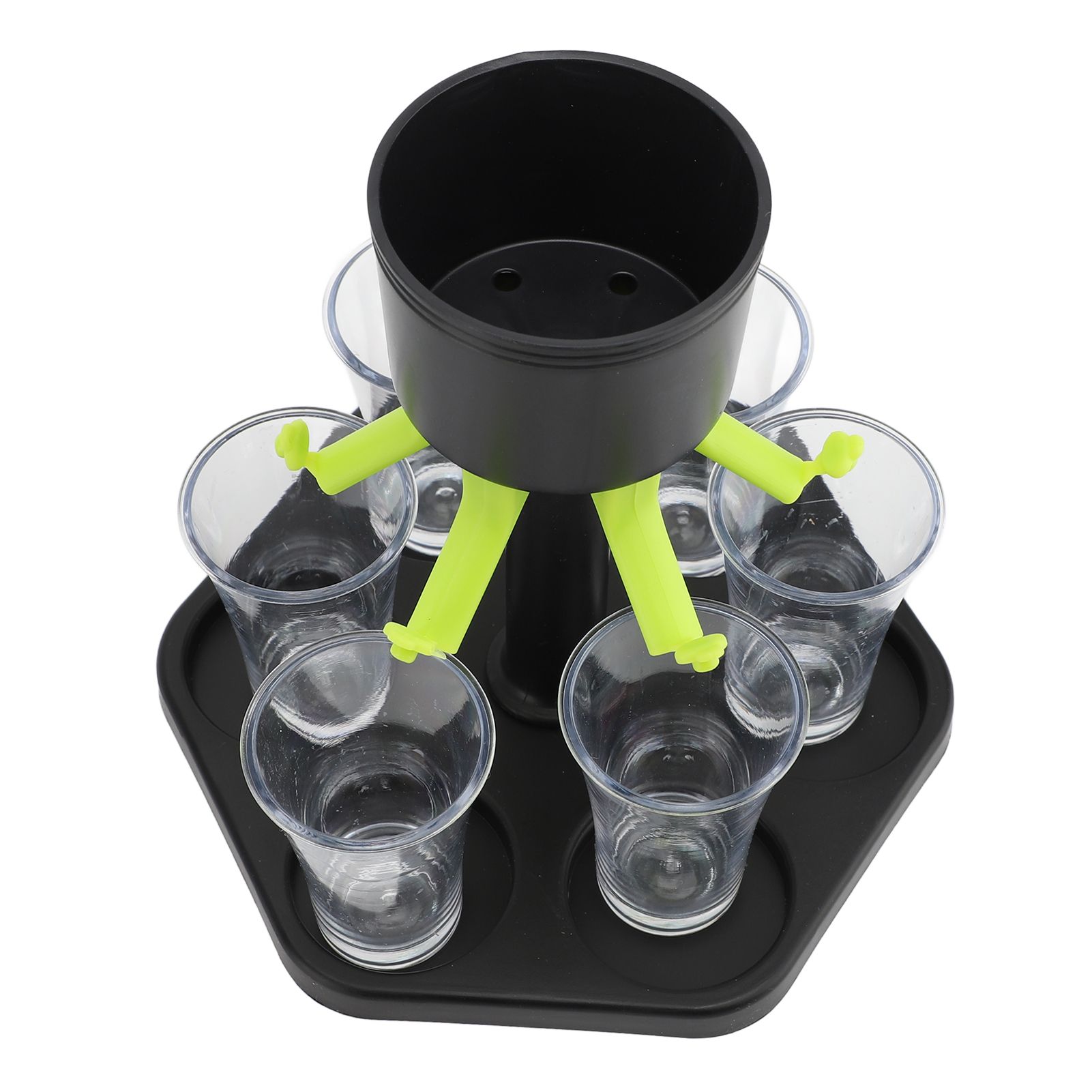Party Drink Shot Dispenser Uniform Distribution 6 Shot Pourer with Plastic view 12