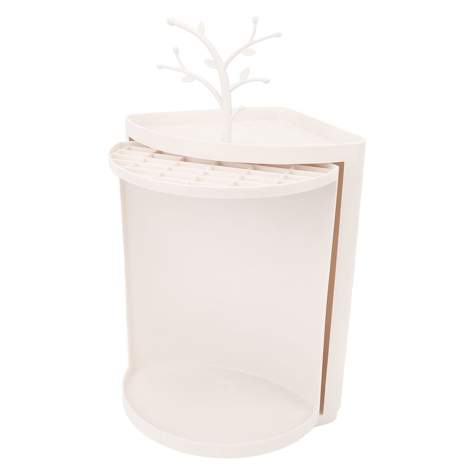 Countertop Corner Storage Cabinet PP 360° Rotating Dust Proof Corner Storage view 8