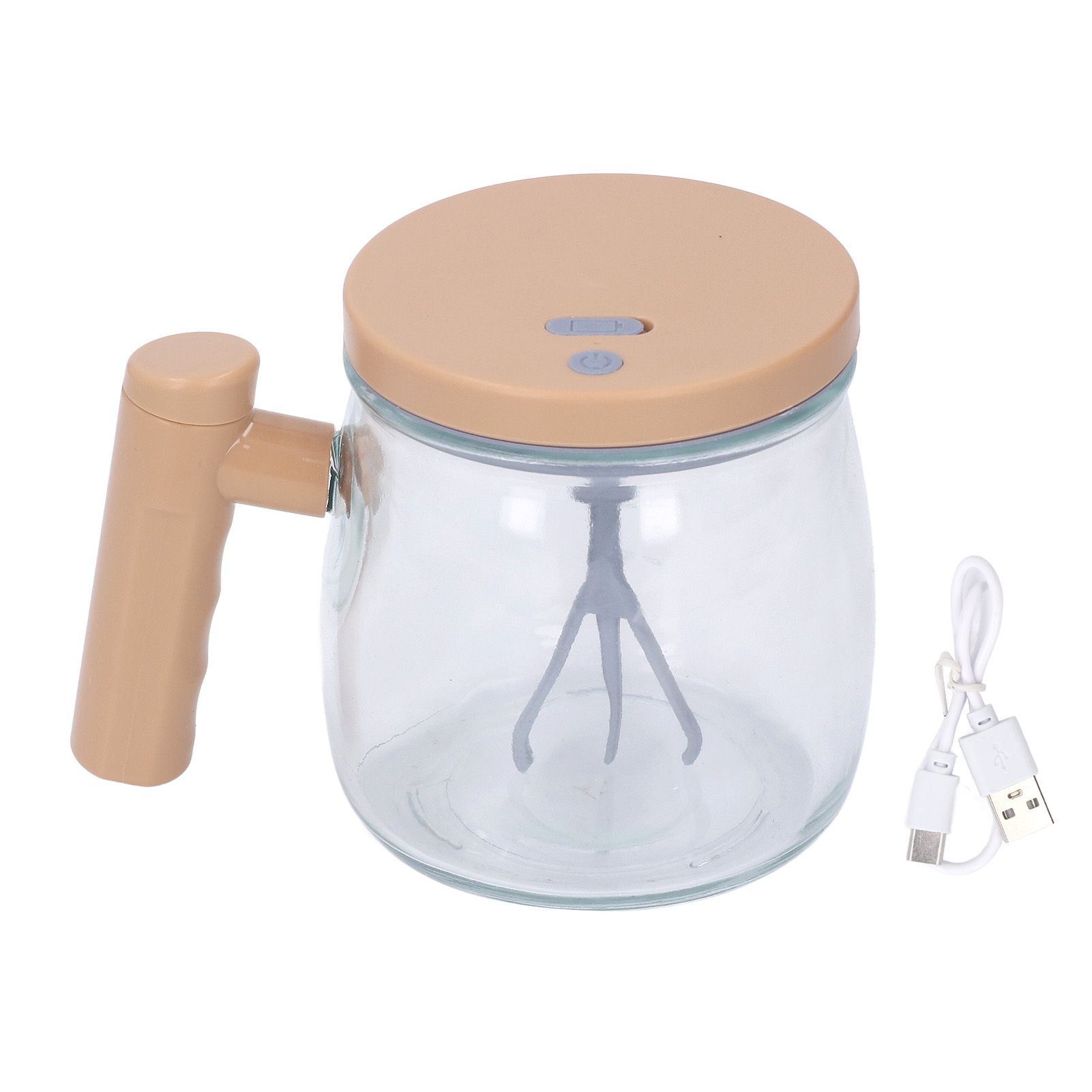 Self Stirring Mug Khaki Glass Rechargeable Fully Automatic High Speed Portable view 3