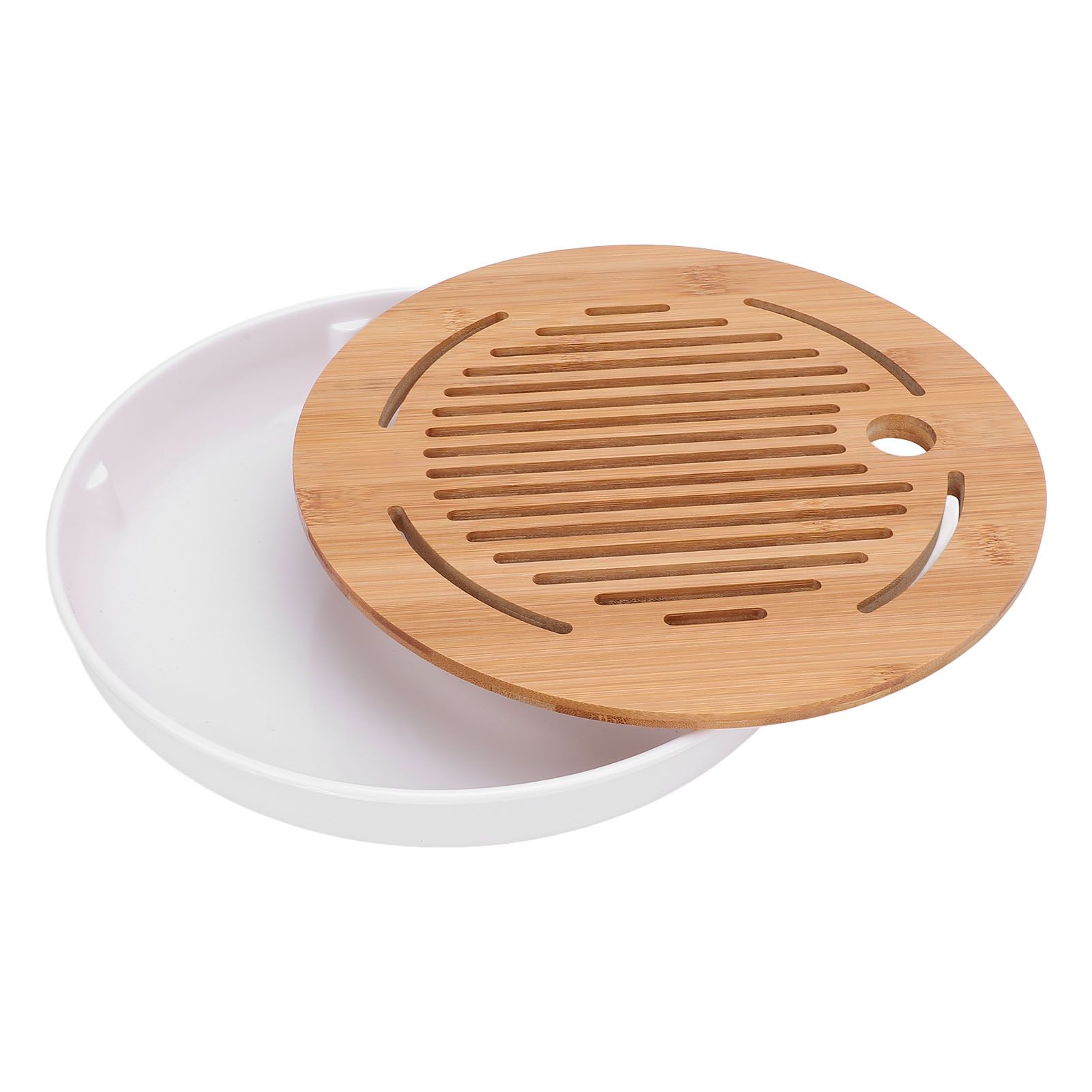 Tea Tray 10 Inch Round Shape Modern Stylish Chinese Kung Fu Tea Serving Tray view 10