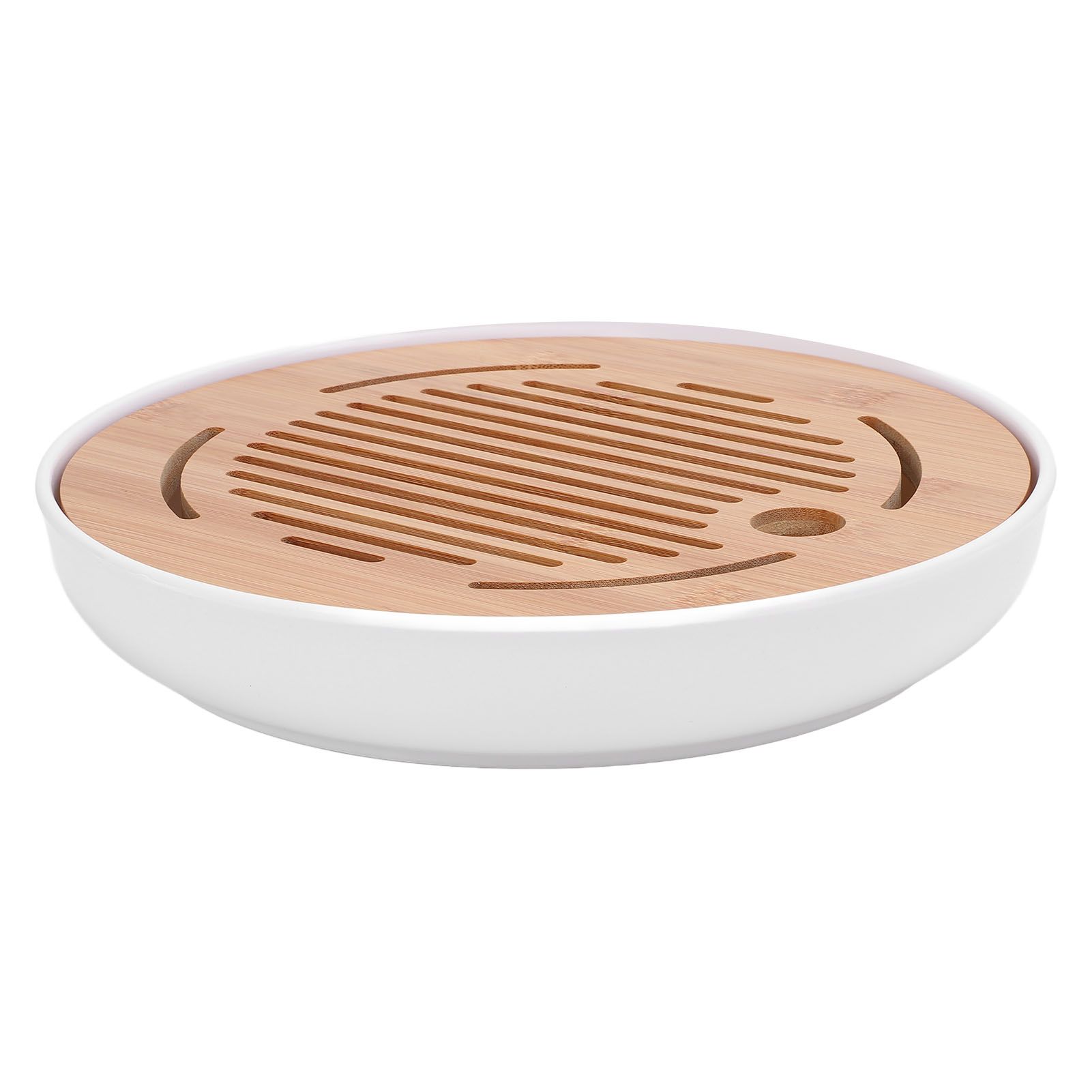Tea Tray 10 Inch Round Shape Modern Stylish Chinese Kung Fu Tea Serving Tray view 11