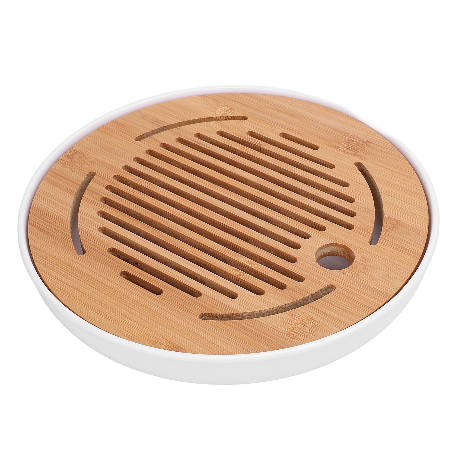 Tea Tray 10 Inch Round Shape Modern Stylish Chinese Kung Fu Tea Serving Tray view 12