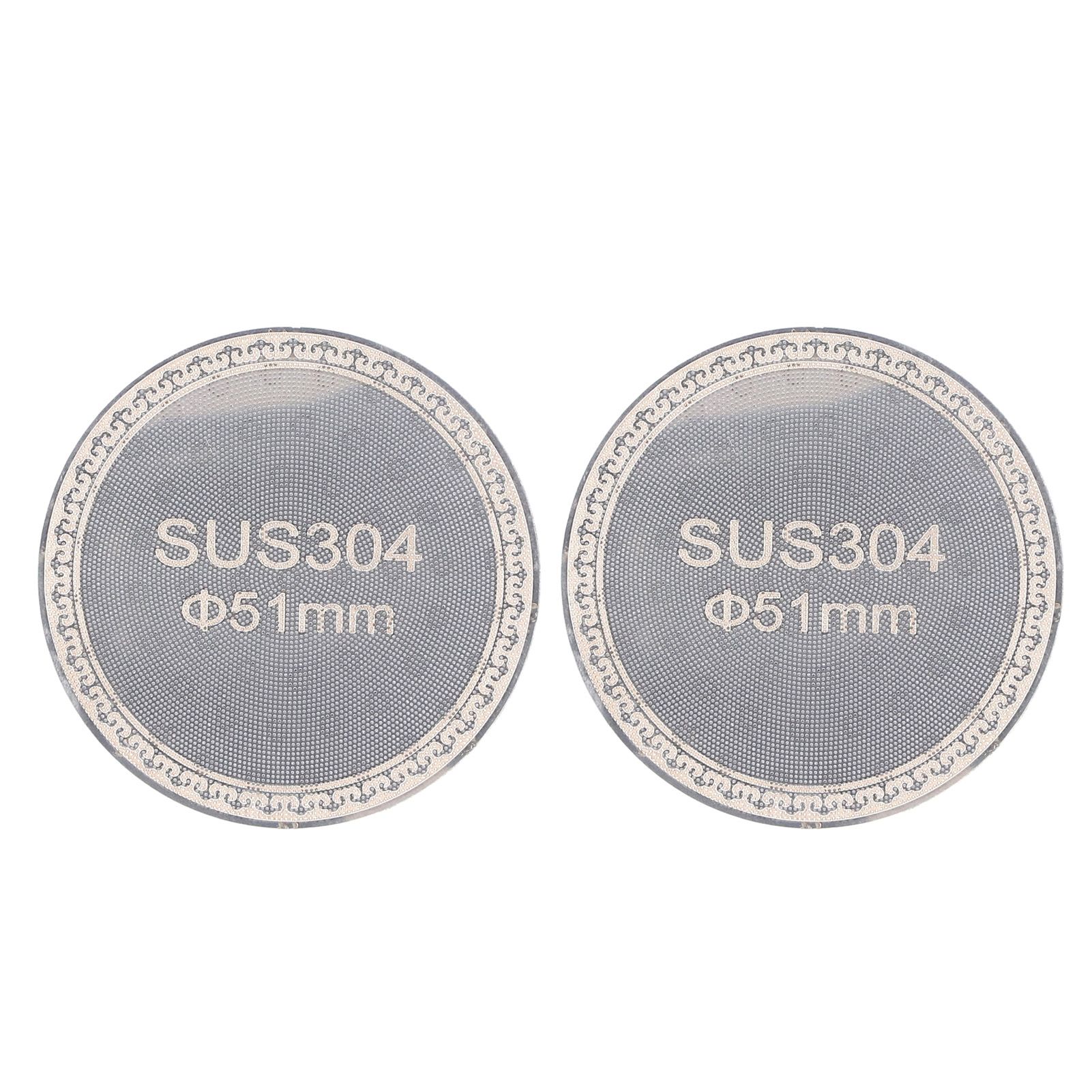 2pcs Puck Screen Reusable 1.2mm Thickness 304 Stainless Steel Double Layer view 3