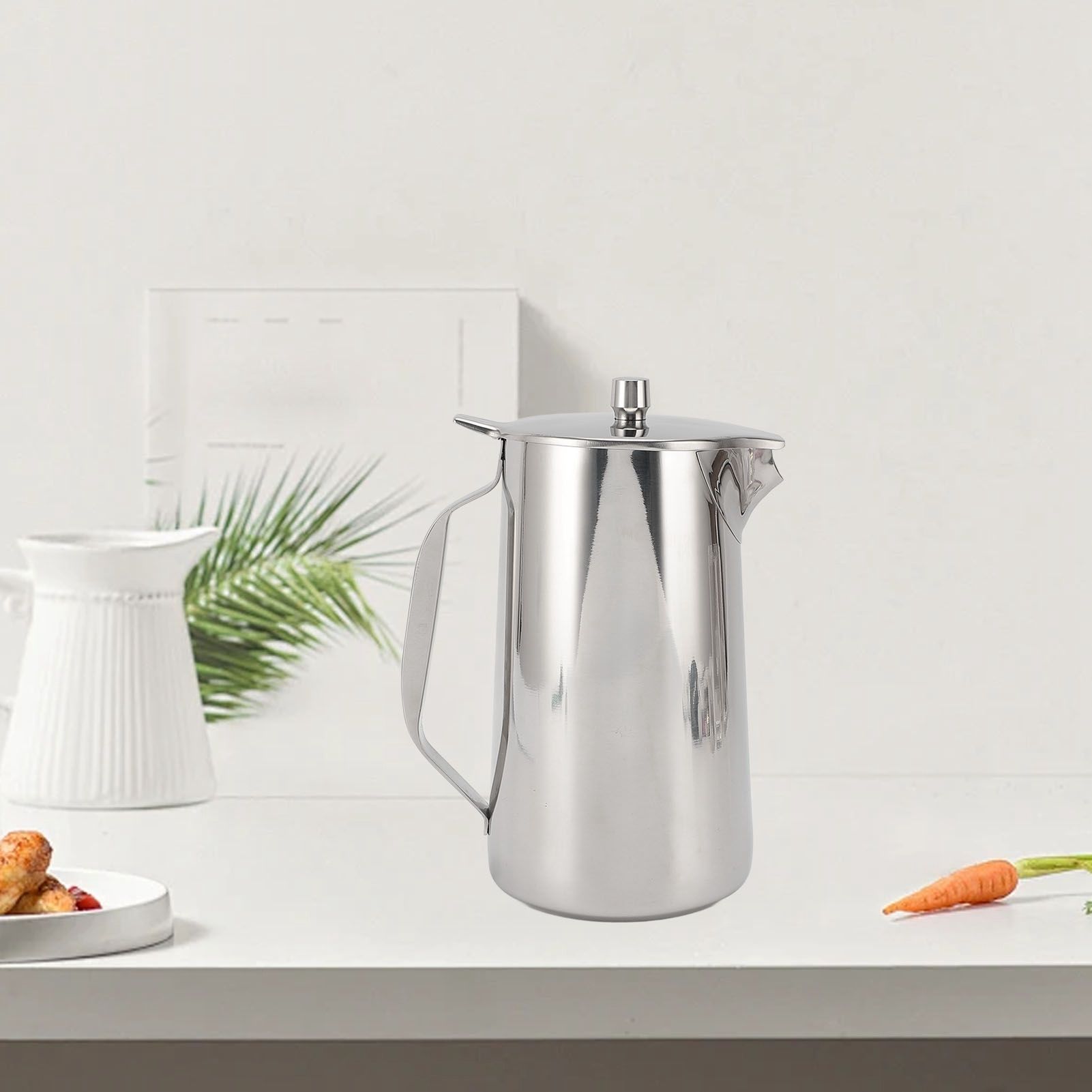 Stainless Steel Water Pitcher 1.8L Large Capacity Cold Water Kettle with Lid view 12