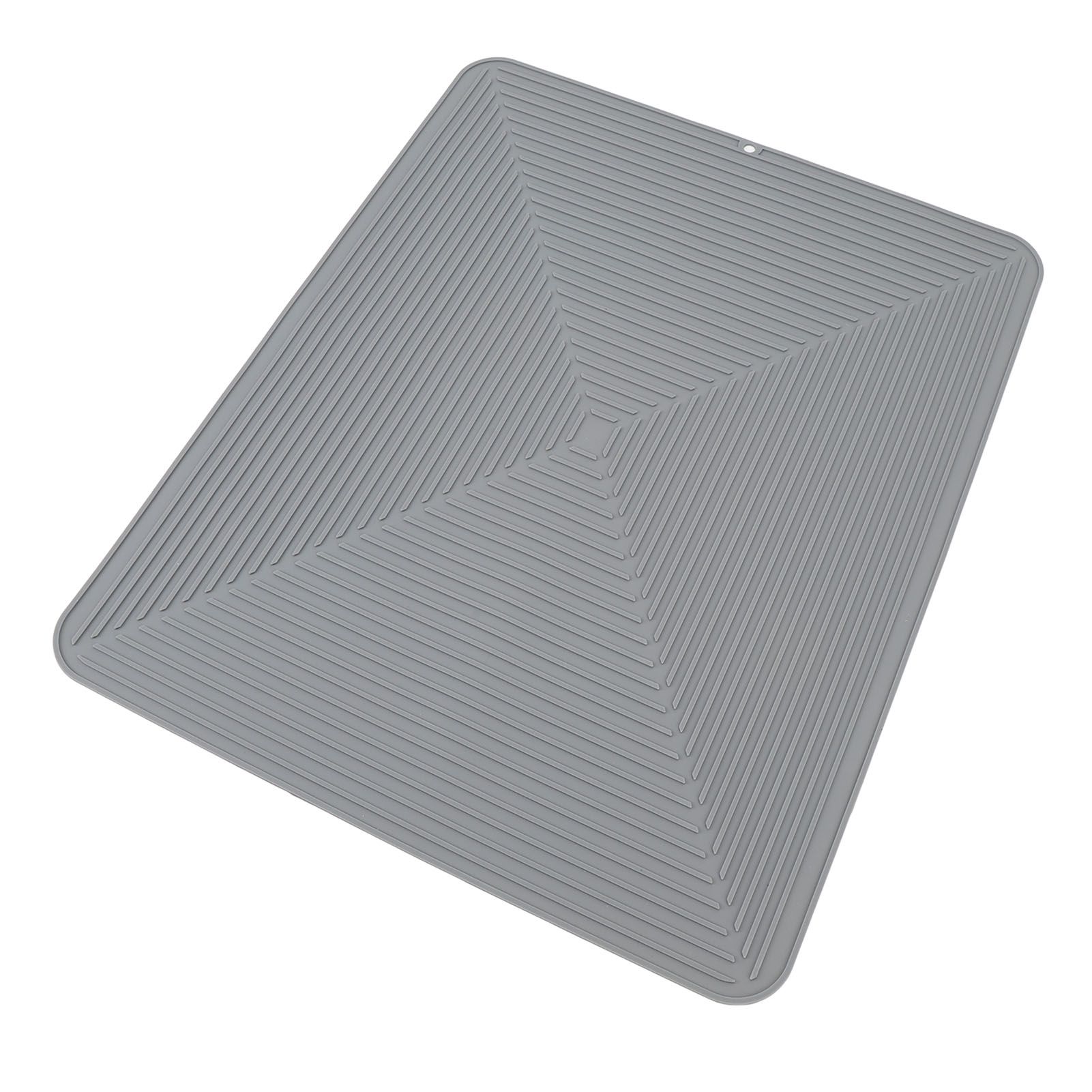 Silicone Dish Drying Mat Countertop Protector Heat Insulation Non Slip Drain