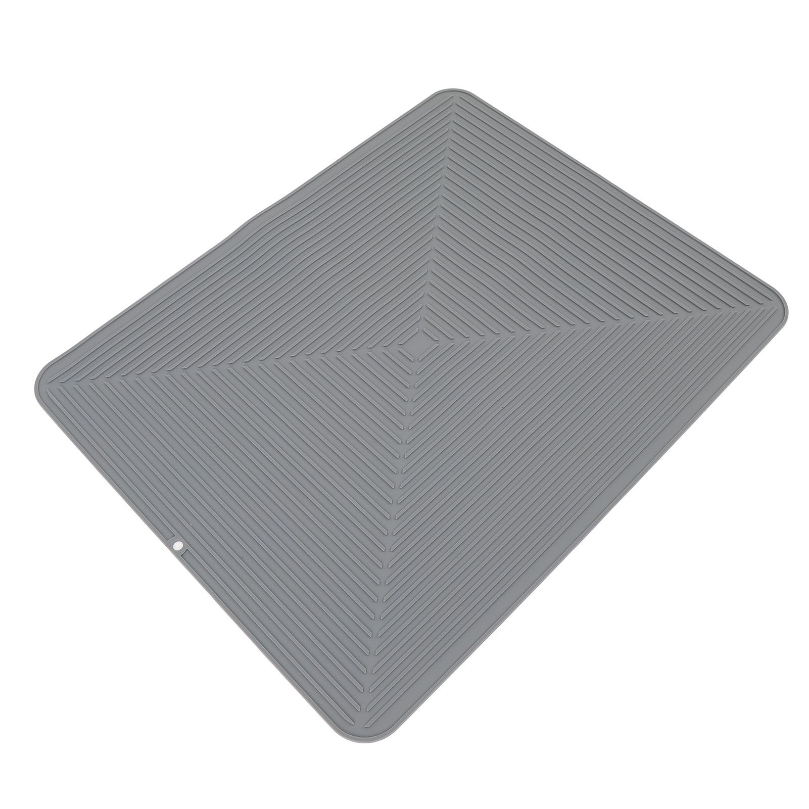 Silicone Dish Drying Mat Countertop Protector Heat Insulation Non Slip Drain view 8