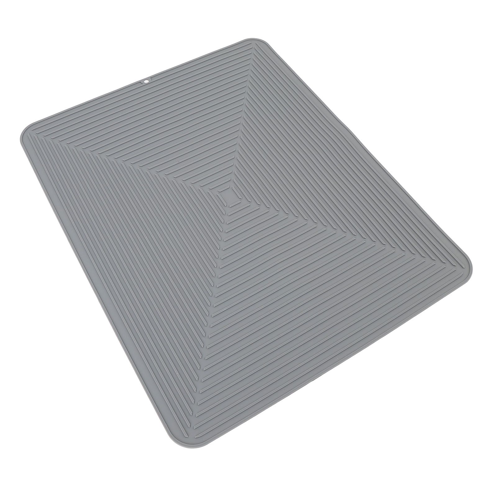 Silicone Dish Drying Mat Countertop Protector Heat Insulation Non Slip Drain view 12