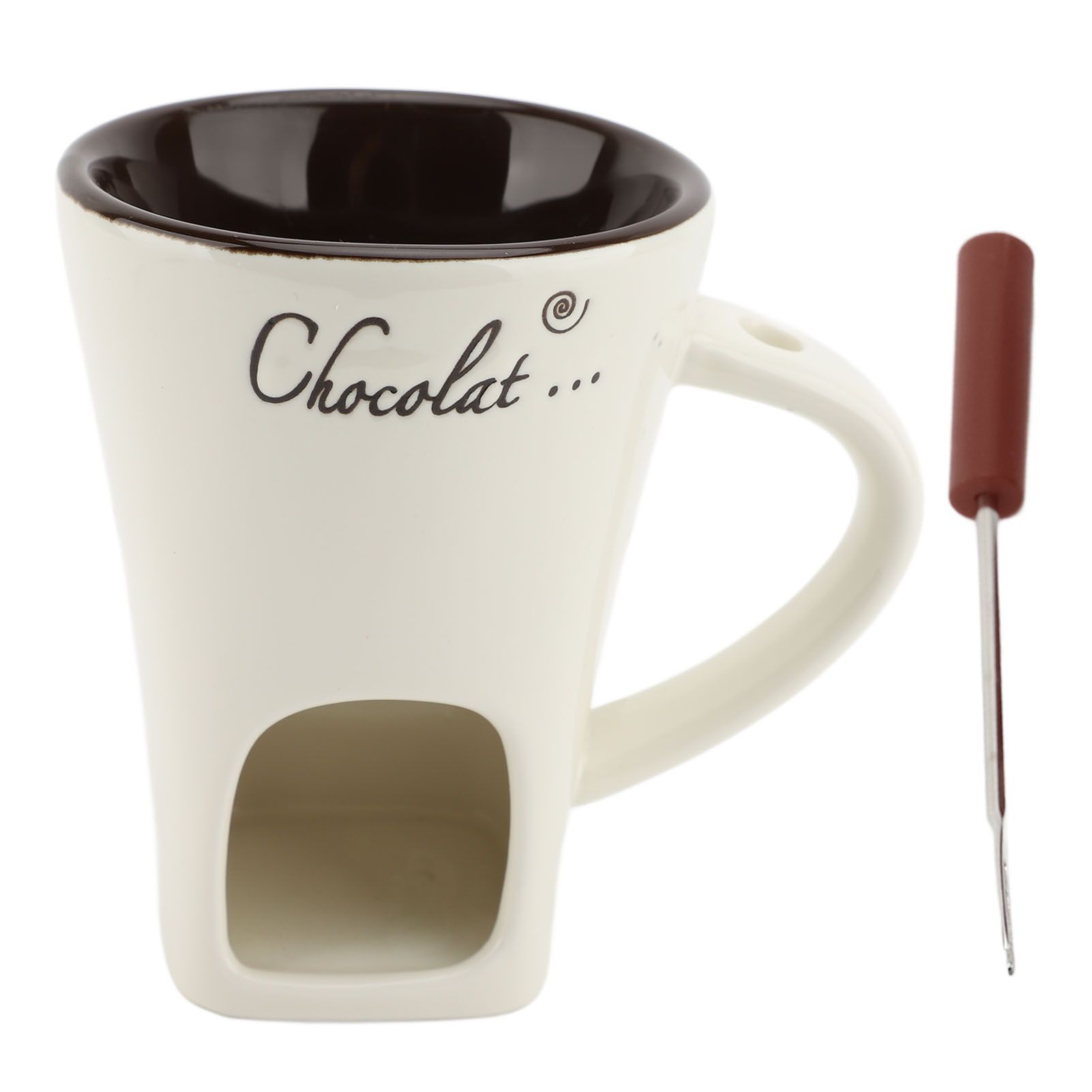Chocolate Melting Fondue Mug Ceramic Butter Warmer Pot Chocolate Melting view 3