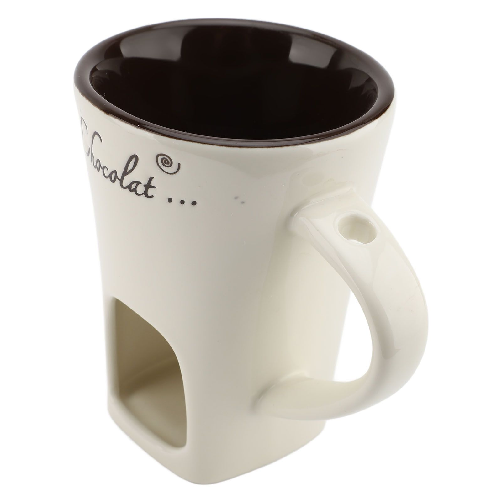 Chocolate Melting Fondue Mug Ceramic Butter Warmer Pot Chocolate Melting view 4