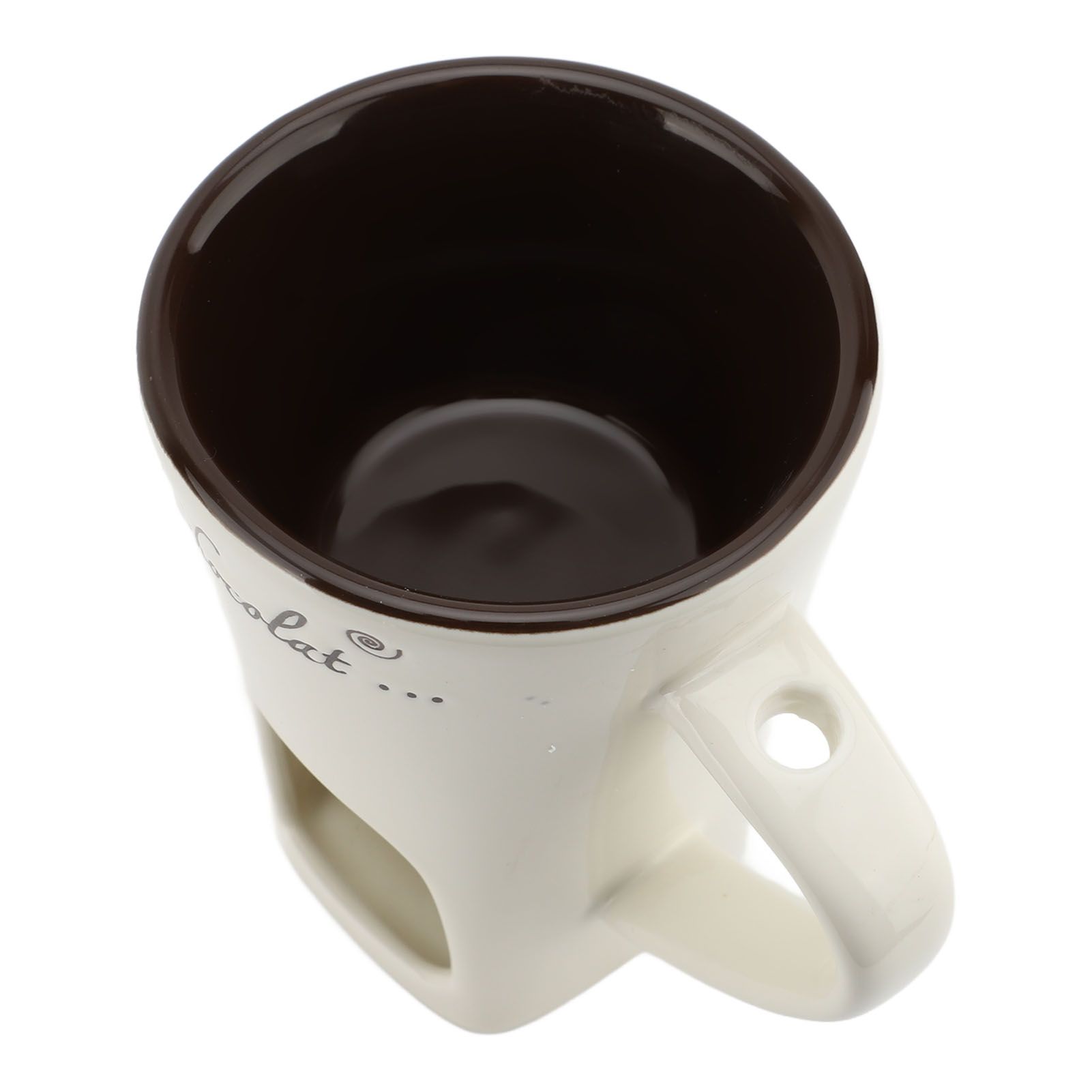 Chocolate Melting Fondue Mug Ceramic Butter Warmer Pot Chocolate Melting view 8