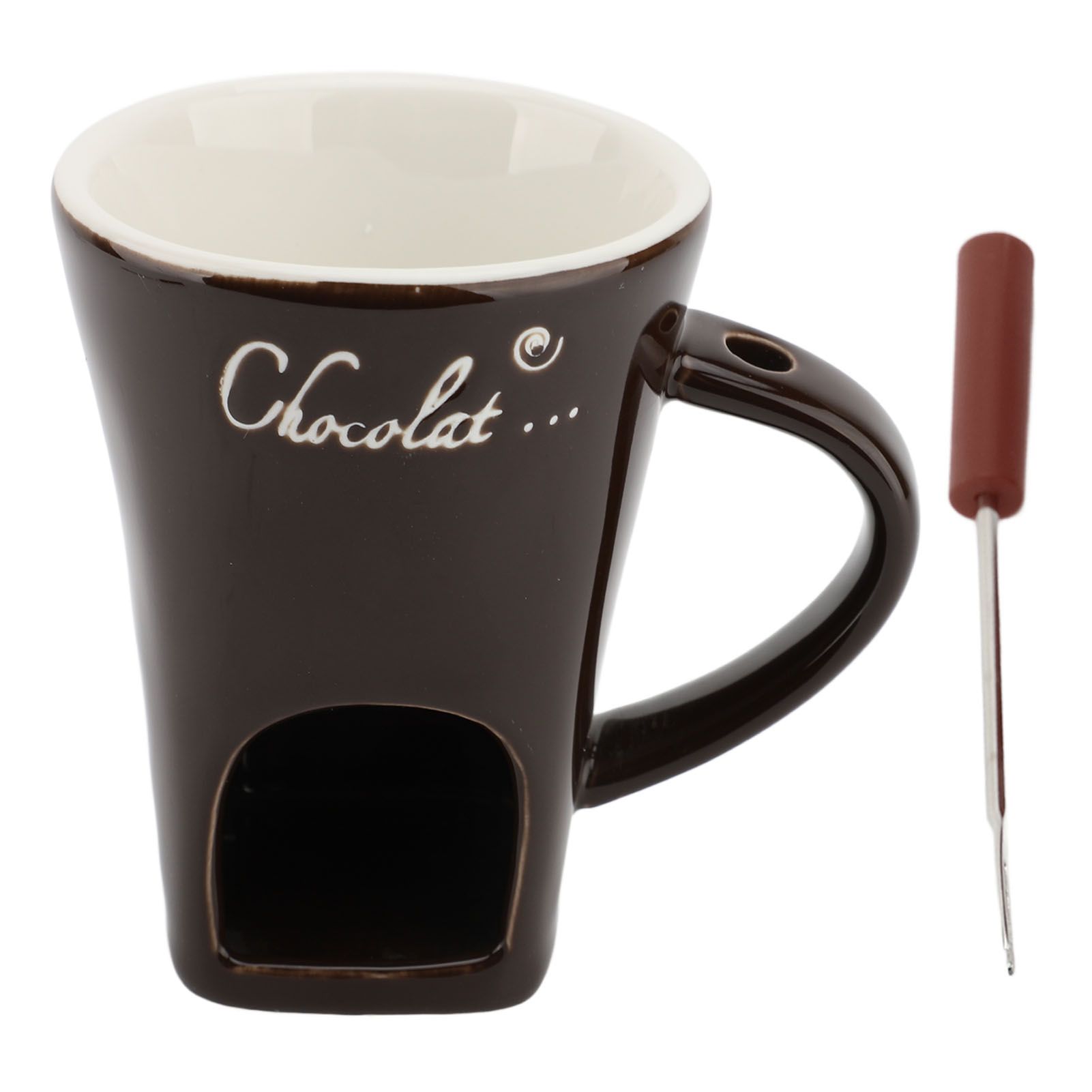 Chocolate Melting Fondue Mug Ceramic Butter Warmer Pot Chocolate Melting view 3