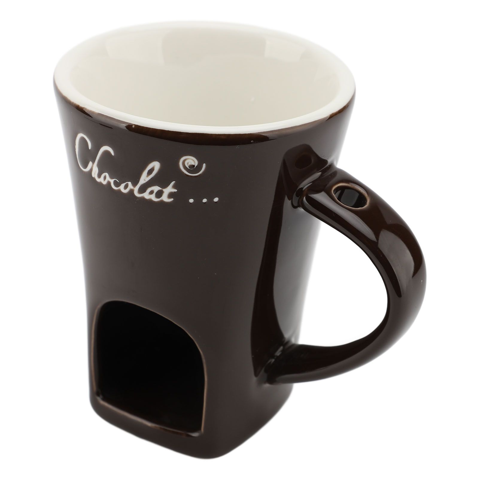 Chocolate Melting Fondue Mug Ceramic Butter Warmer Pot Chocolate Melting view 4