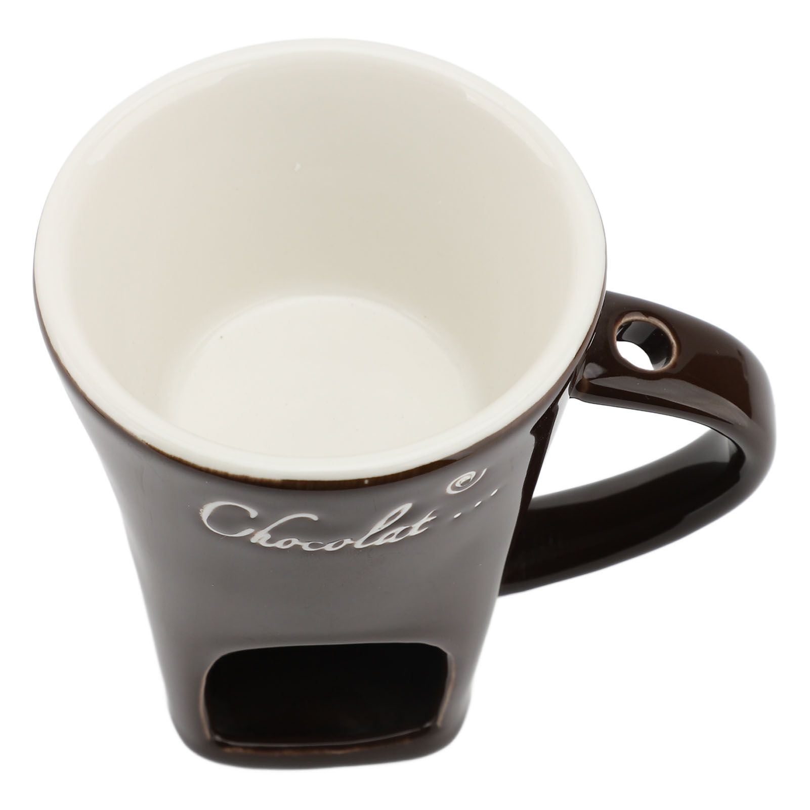 Chocolate Melting Fondue Mug Ceramic Butter Warmer Pot Chocolate Melting view 8