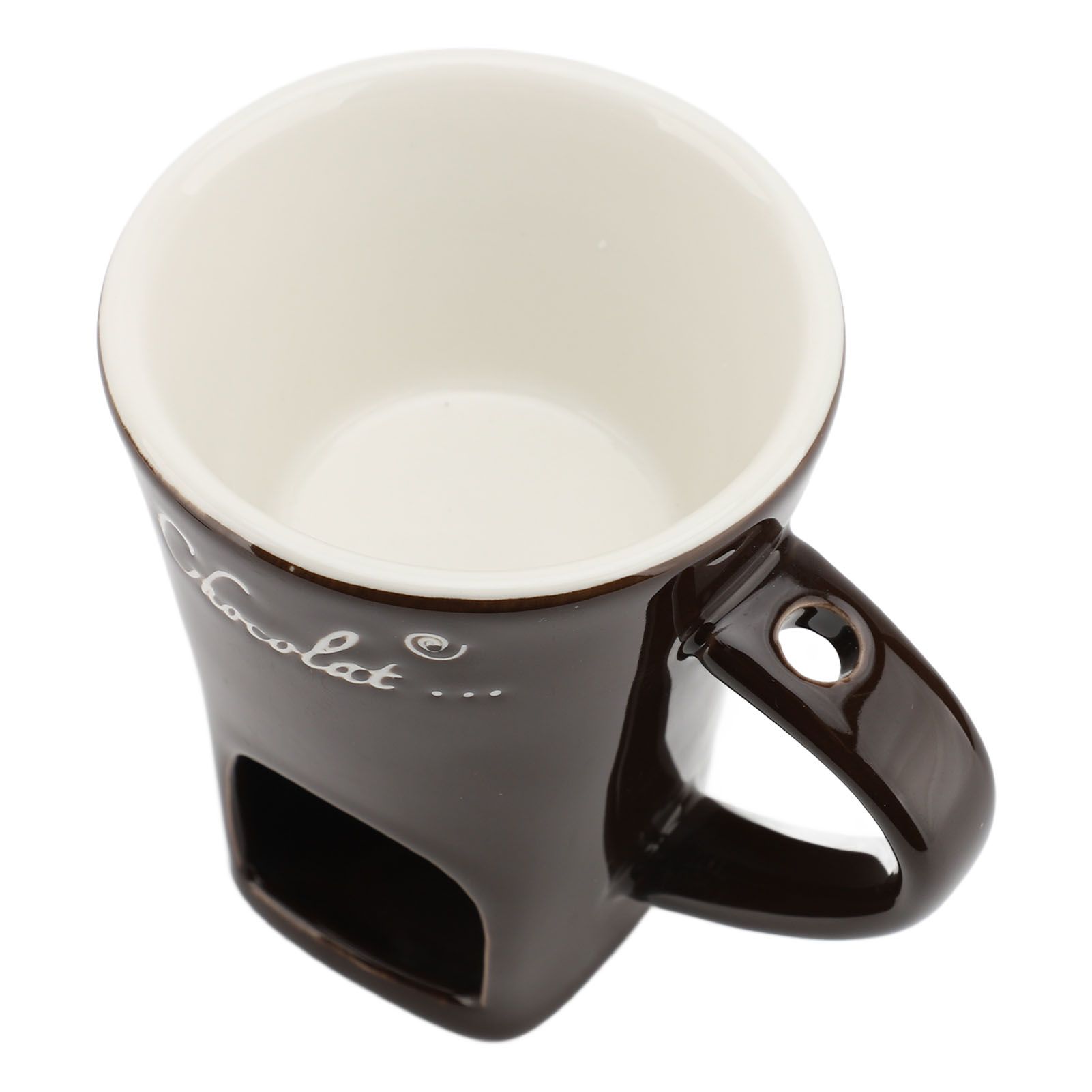 Chocolate Melting Fondue Mug Ceramic Butter Warmer Pot Chocolate Melting view 9