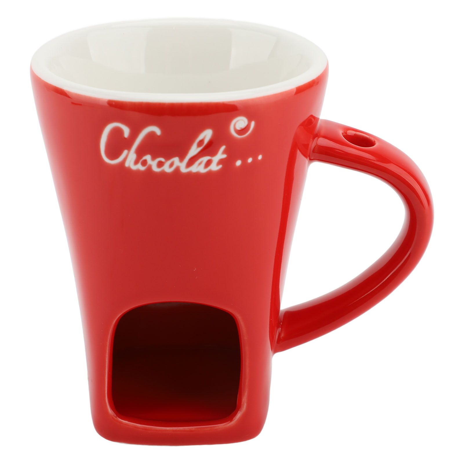 Chocolate Melting Fondue Mug Ceramic Butter Warmer Pot Chocolate Melting