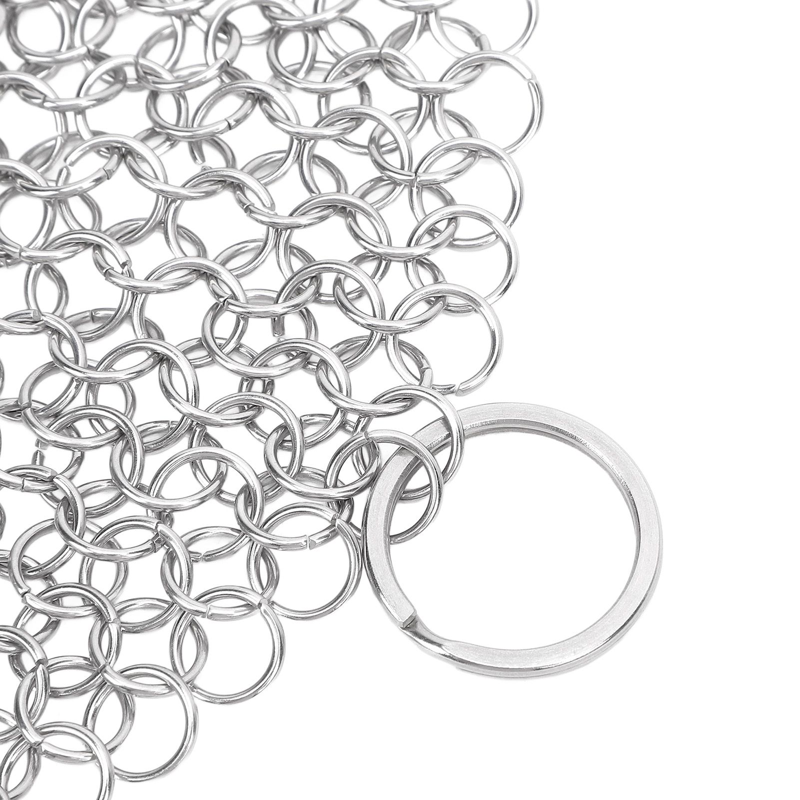 Stainless Steel Cast Iron Cleaner 316 Chain Mail Scrubber for Pre Seasoned Pan view 2