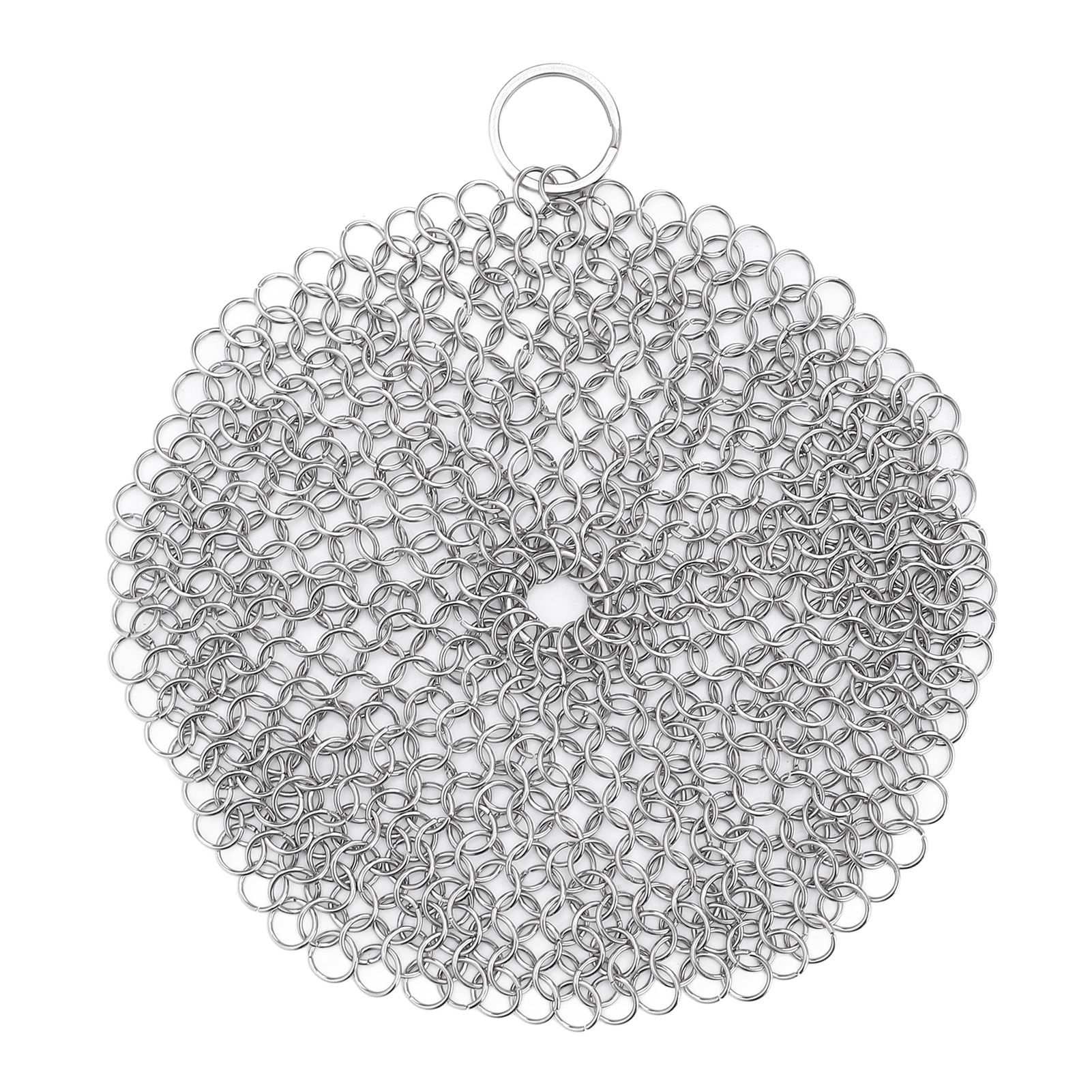 Stainless Steel Cast Iron Cleaner 316 Chain Mail Scrubber for Pre Seasoned Pan view 3