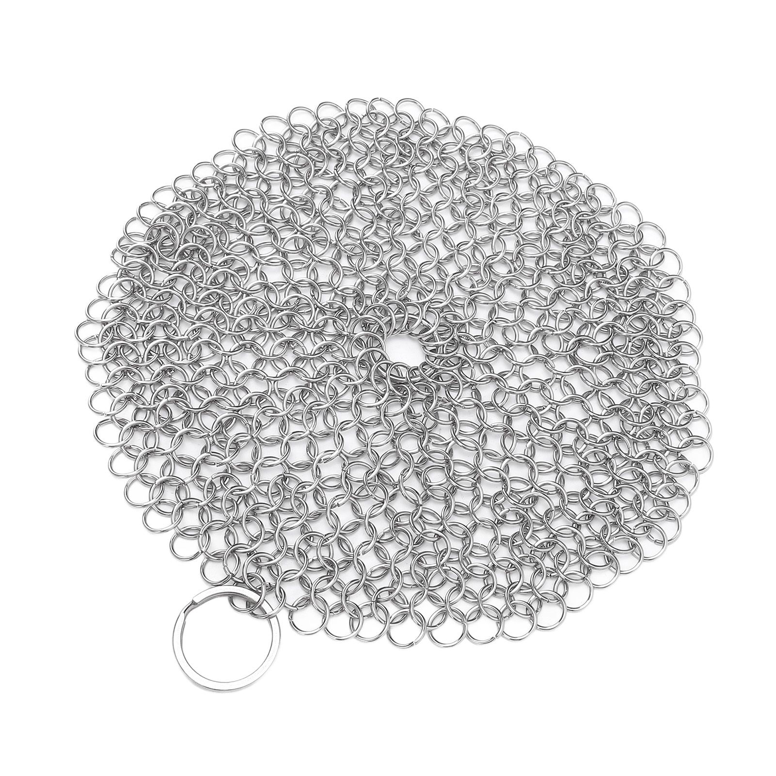 Stainless Steel Cast Iron Cleaner 316 Chain Mail Scrubber for Pre Seasoned Pan view 4