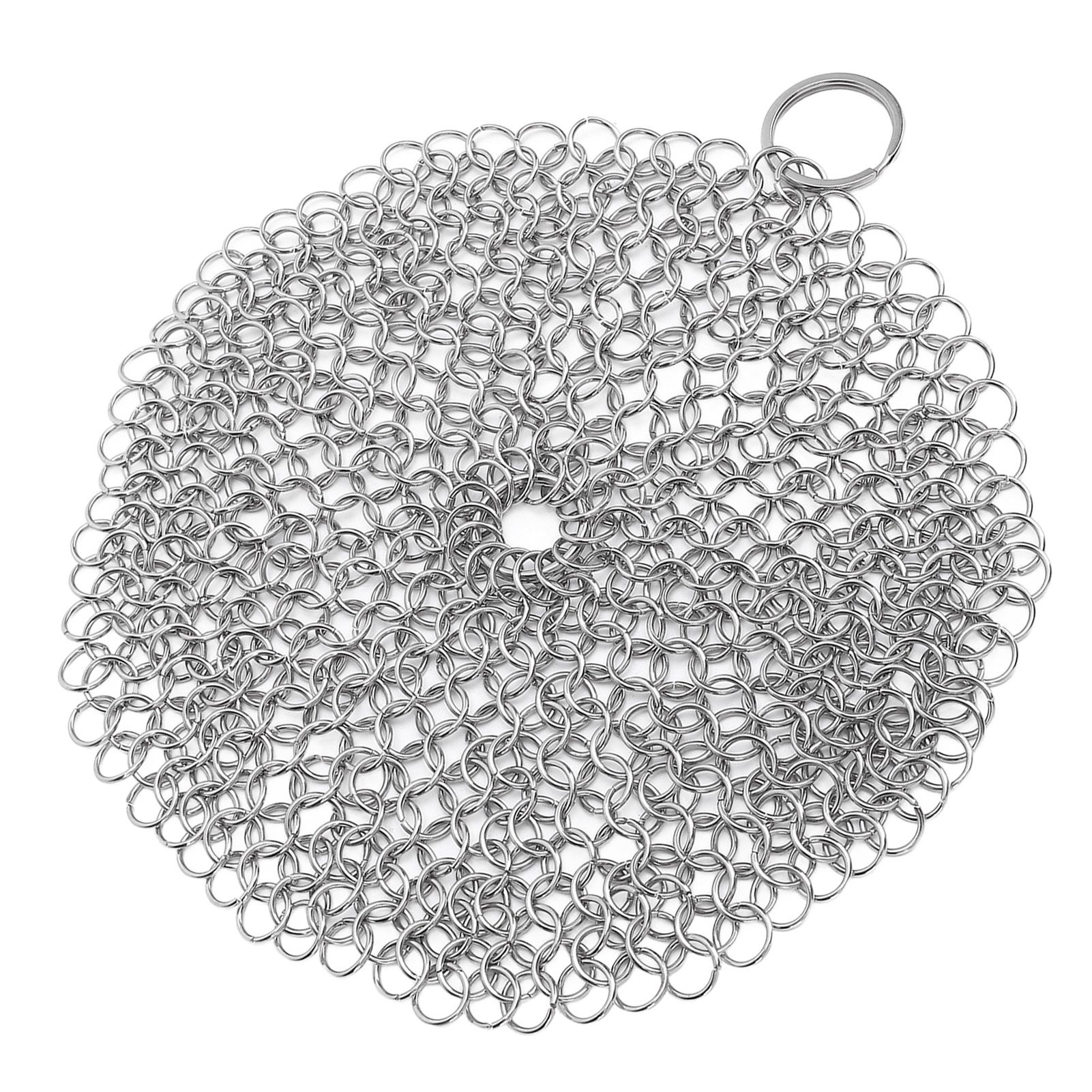 Stainless Steel Cast Iron Cleaner 316 Chain Mail Scrubber for Pre Seasoned Pan view 10