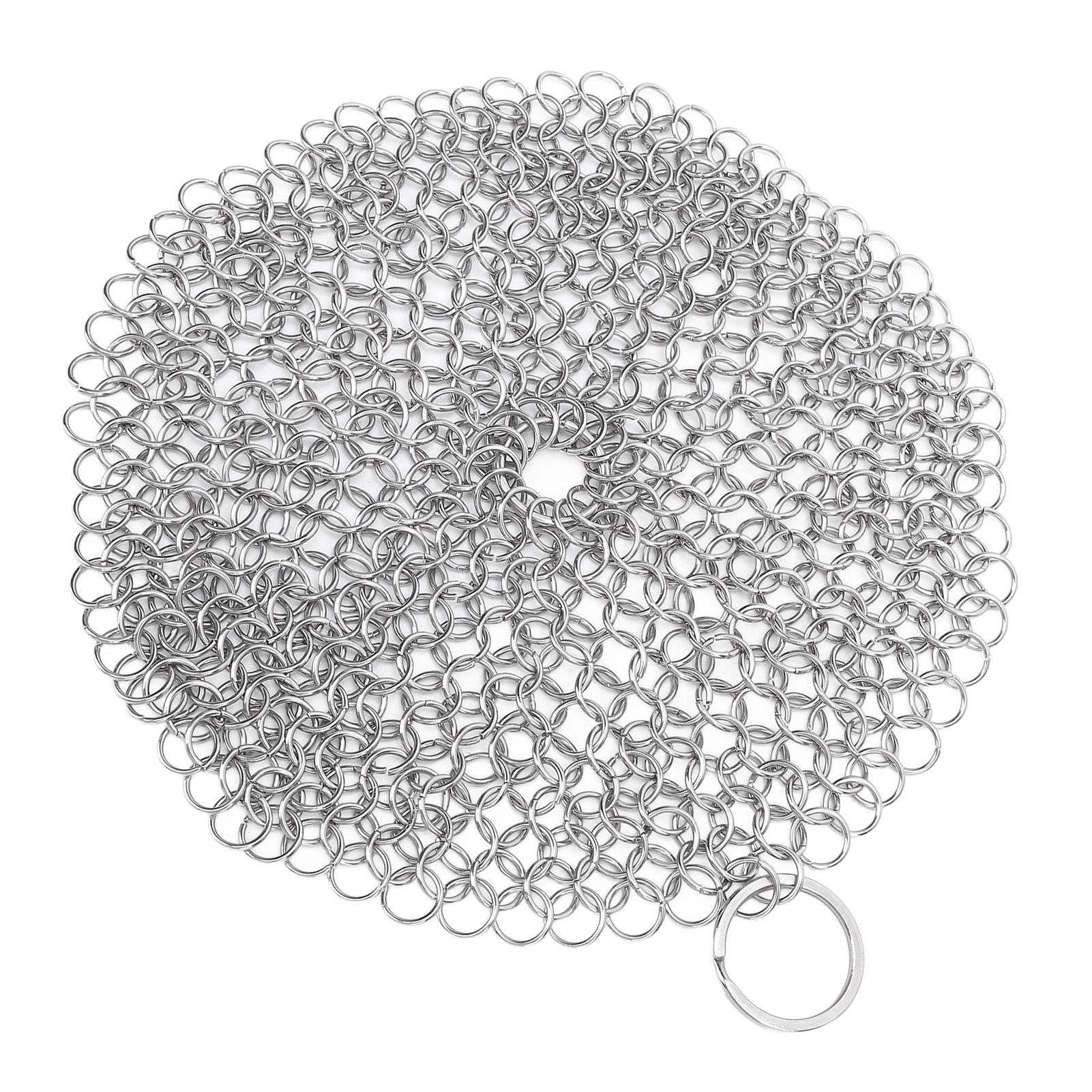 Stainless Steel Cast Iron Cleaner 316 Chain Mail Scrubber for Pre Seasoned Pan view 12